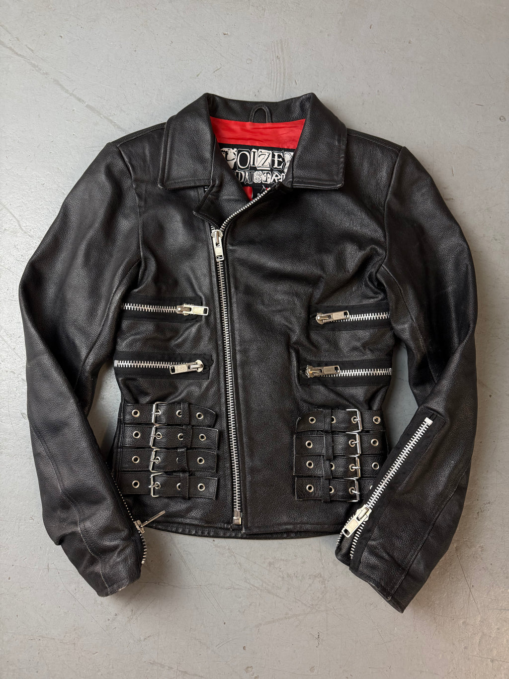 Vintage Poizon Industries Black Leather Jacket M