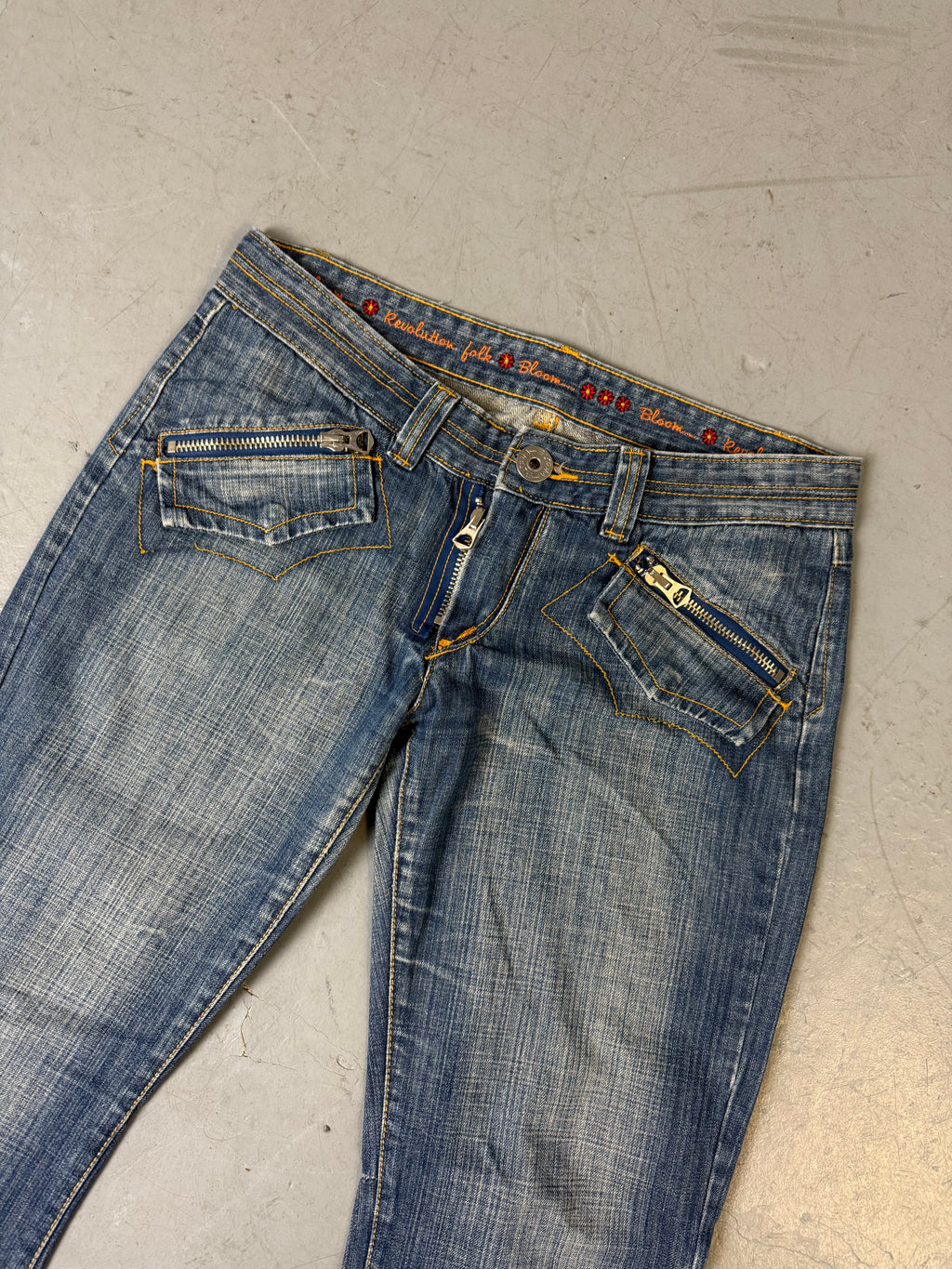 Vintage Bloom Low Waist Bootcut Jeans L