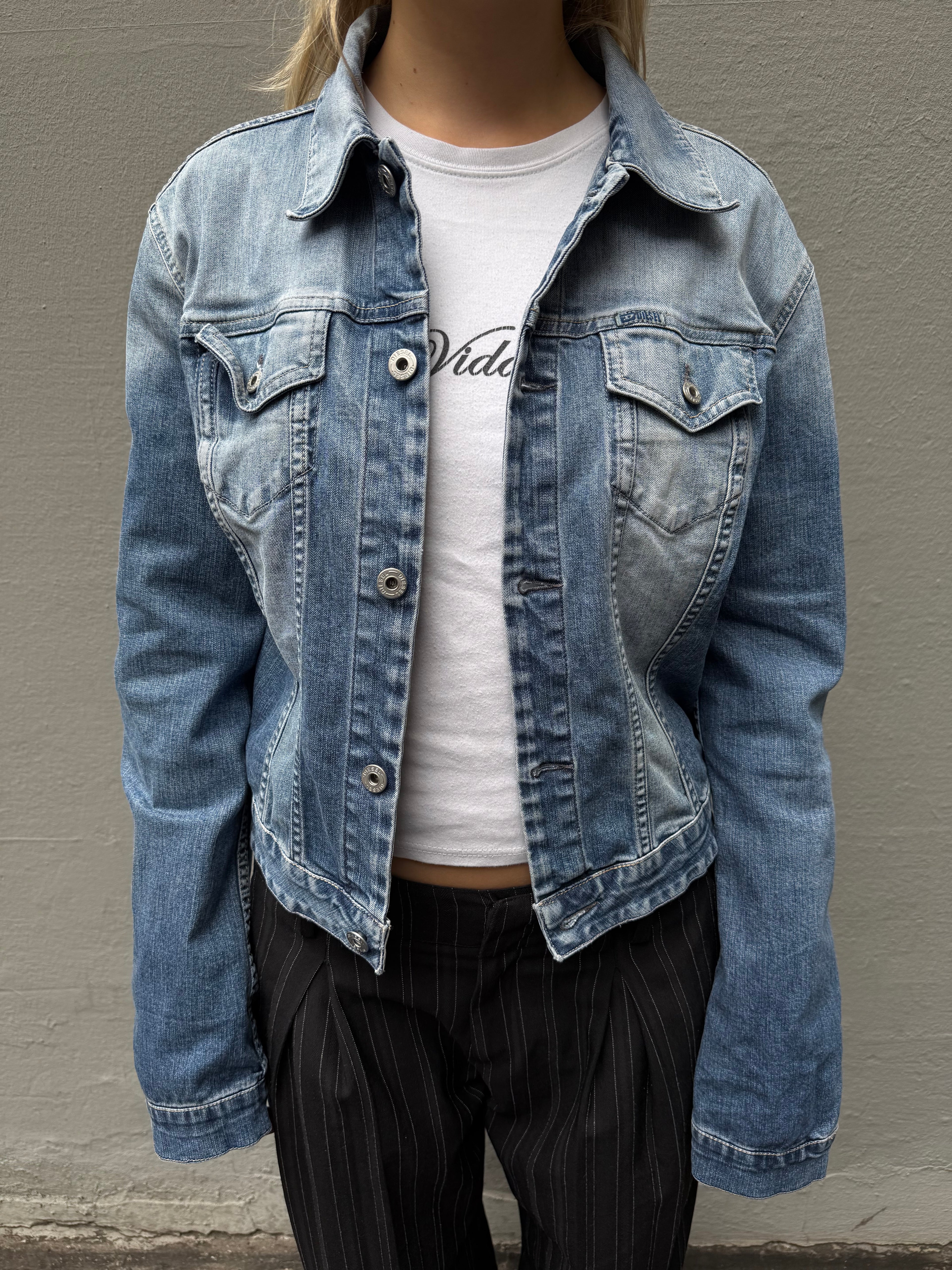 Vintage Diesel Light Blue Denim Jacket S/M
