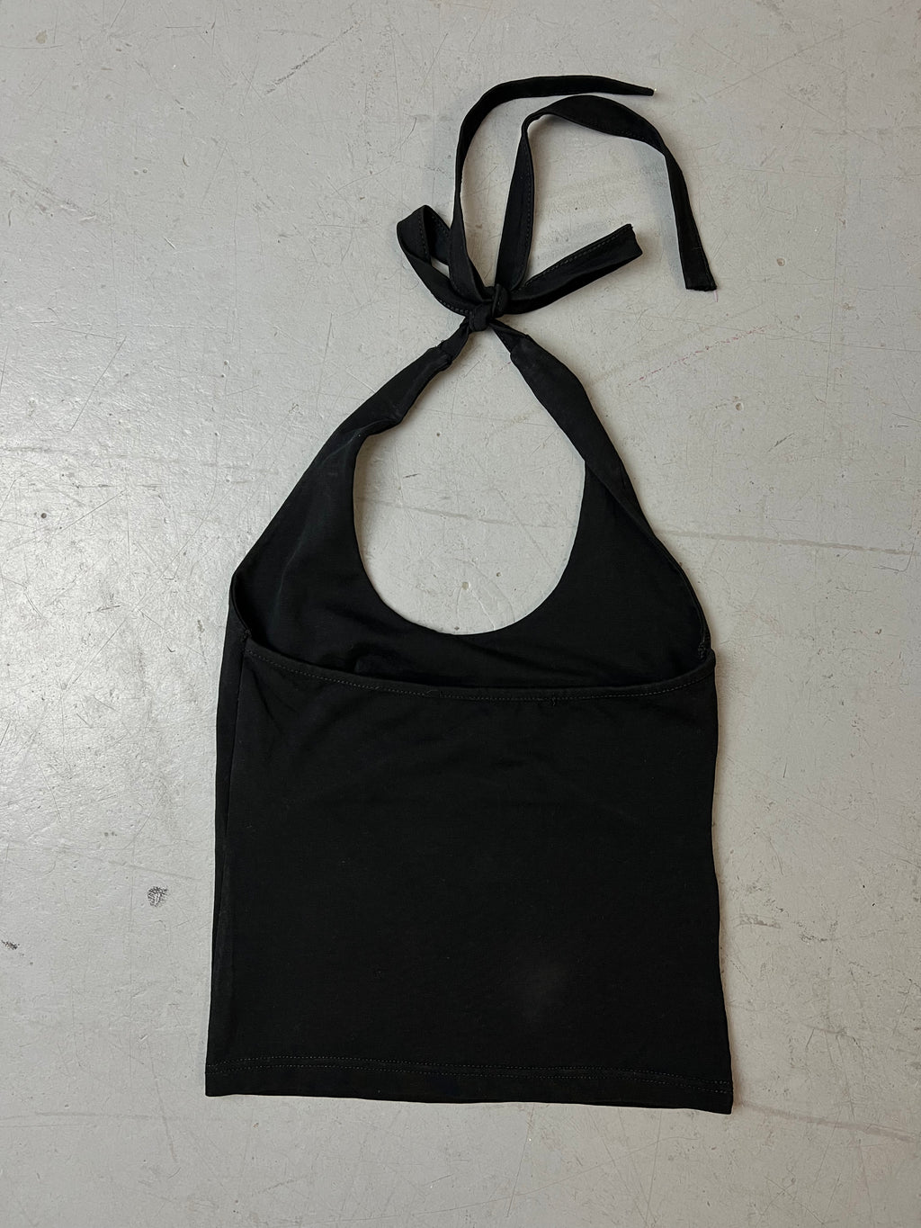 Vintage Diva Rhinestone Neckholder Top für Damen. Y2K Second Hand 2000s Fashion