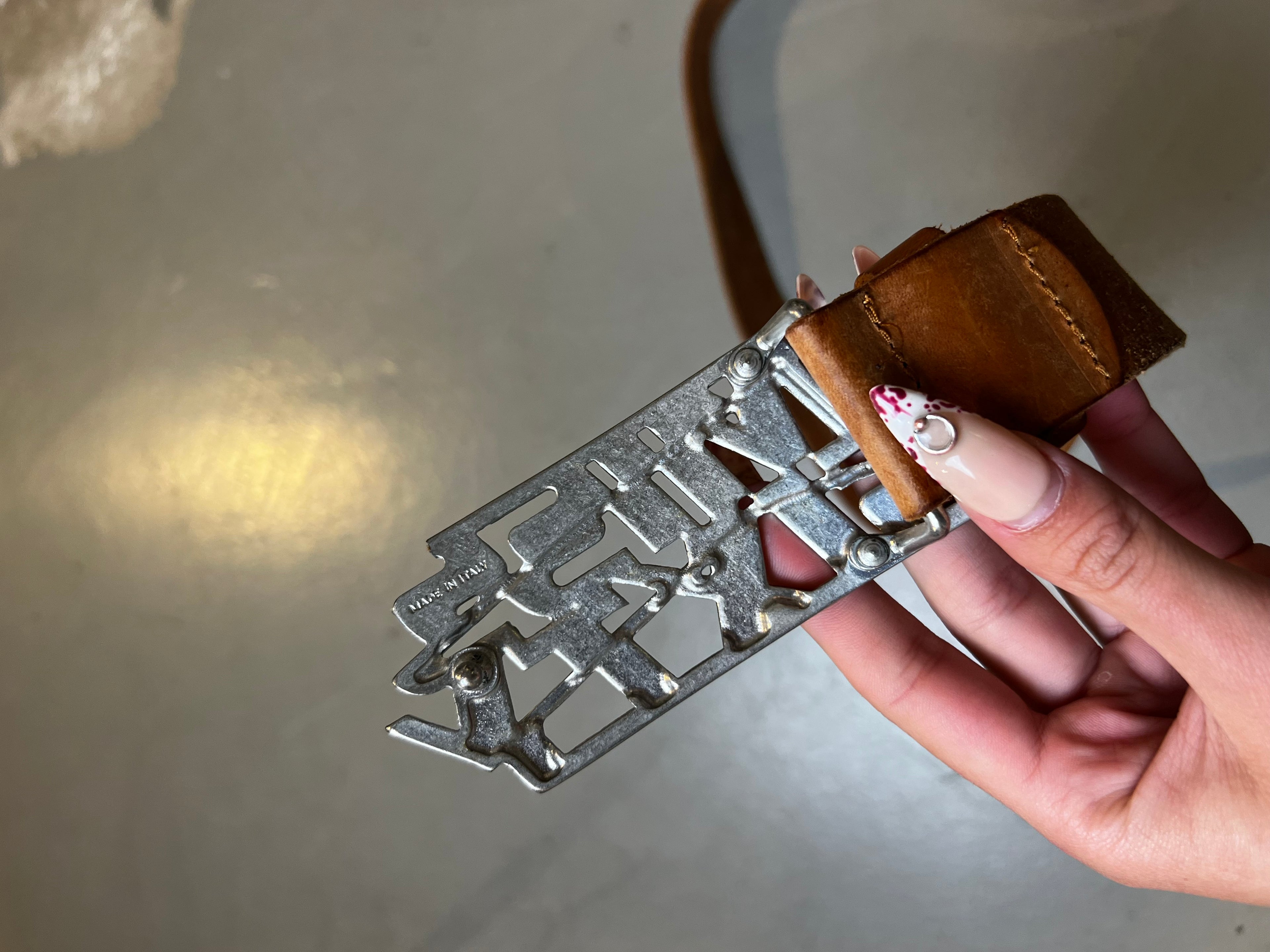 Vintage Brown Miss Sixty Big Buckle Belt