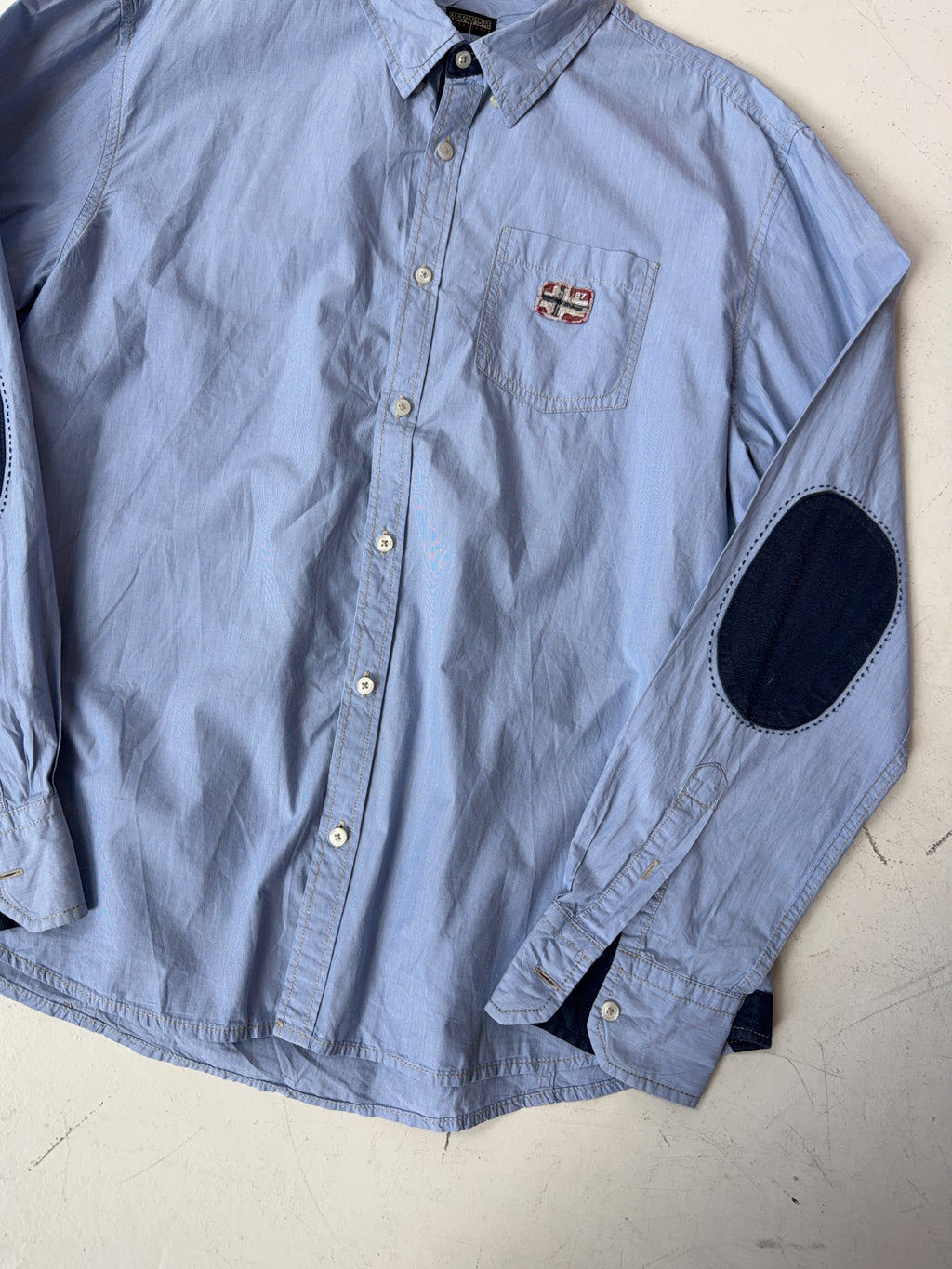 Vintage Napapijri Blue Shirt (XL)