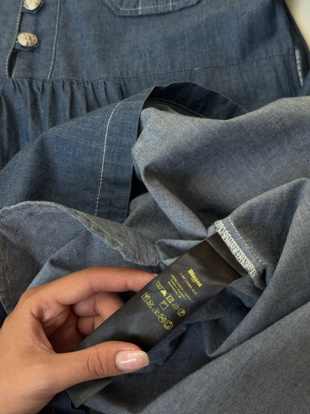 Vintage Blauer Denim Dress (M)