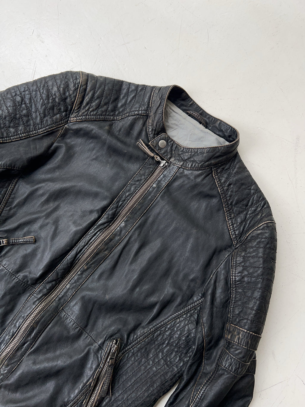 Vintage Trapper Leather Jacket (M)