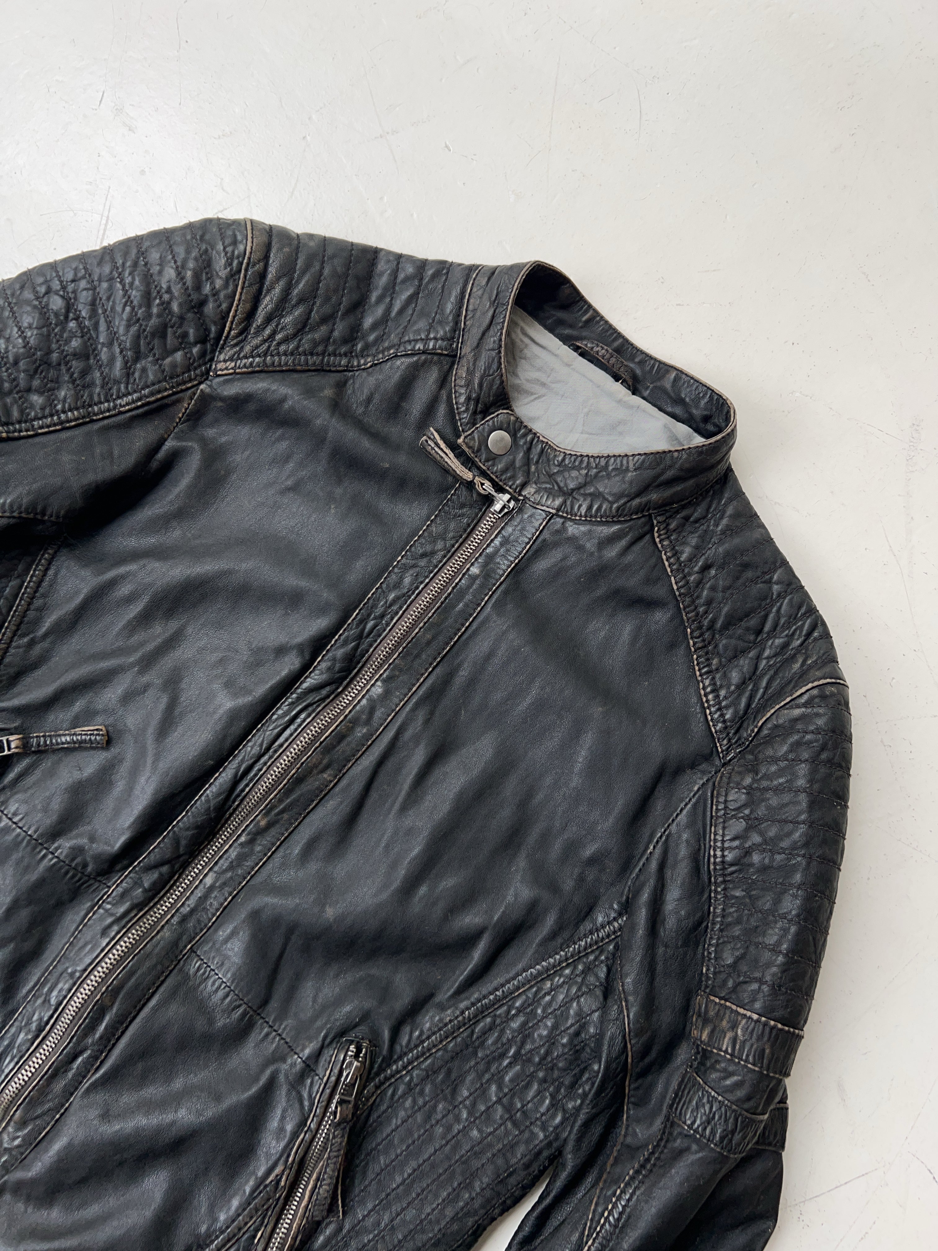 Vintage Trapper Leather Jacket (M)