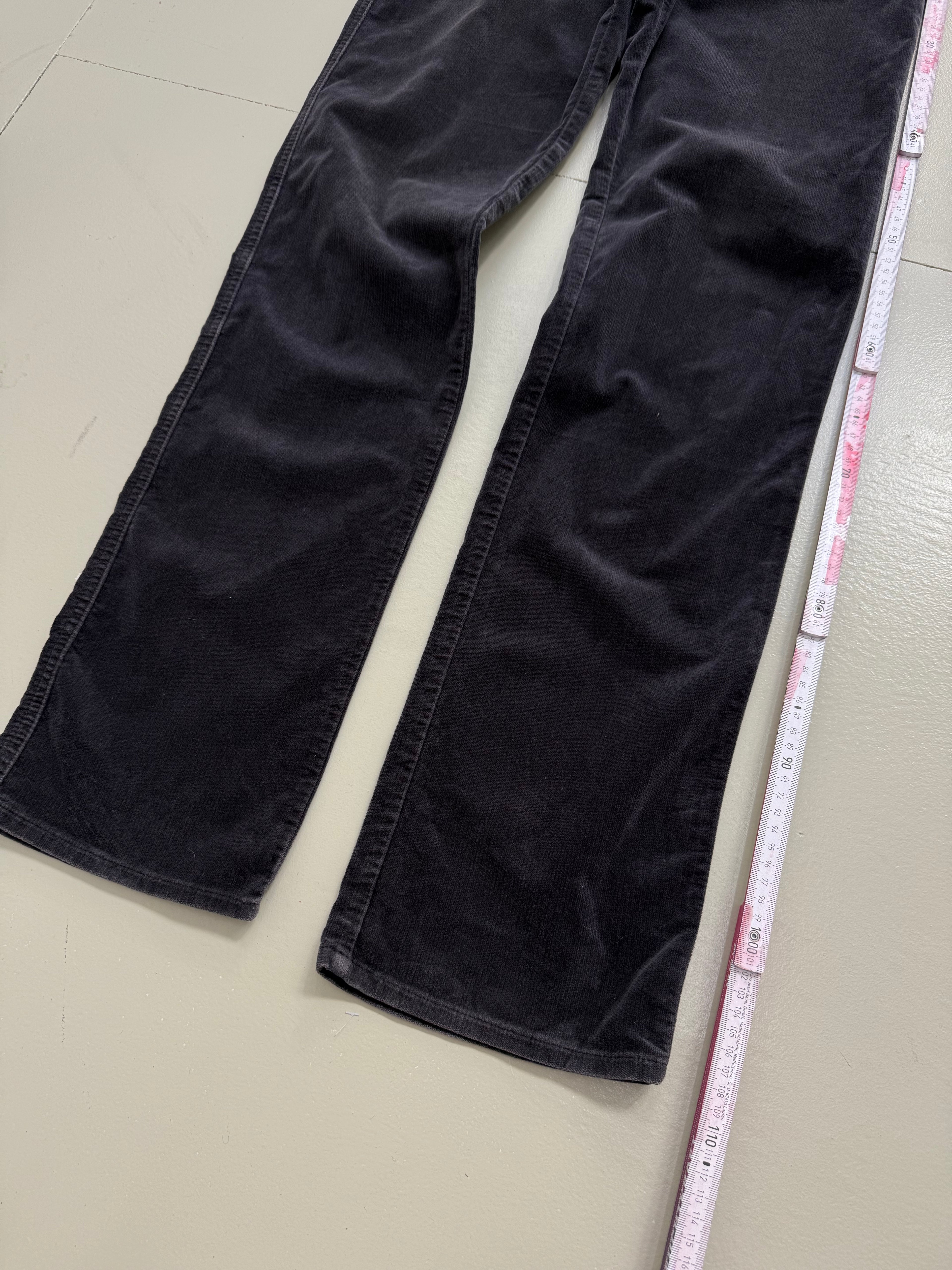 Vintage Armani Jeans Black Cord Straight Fit Pants M