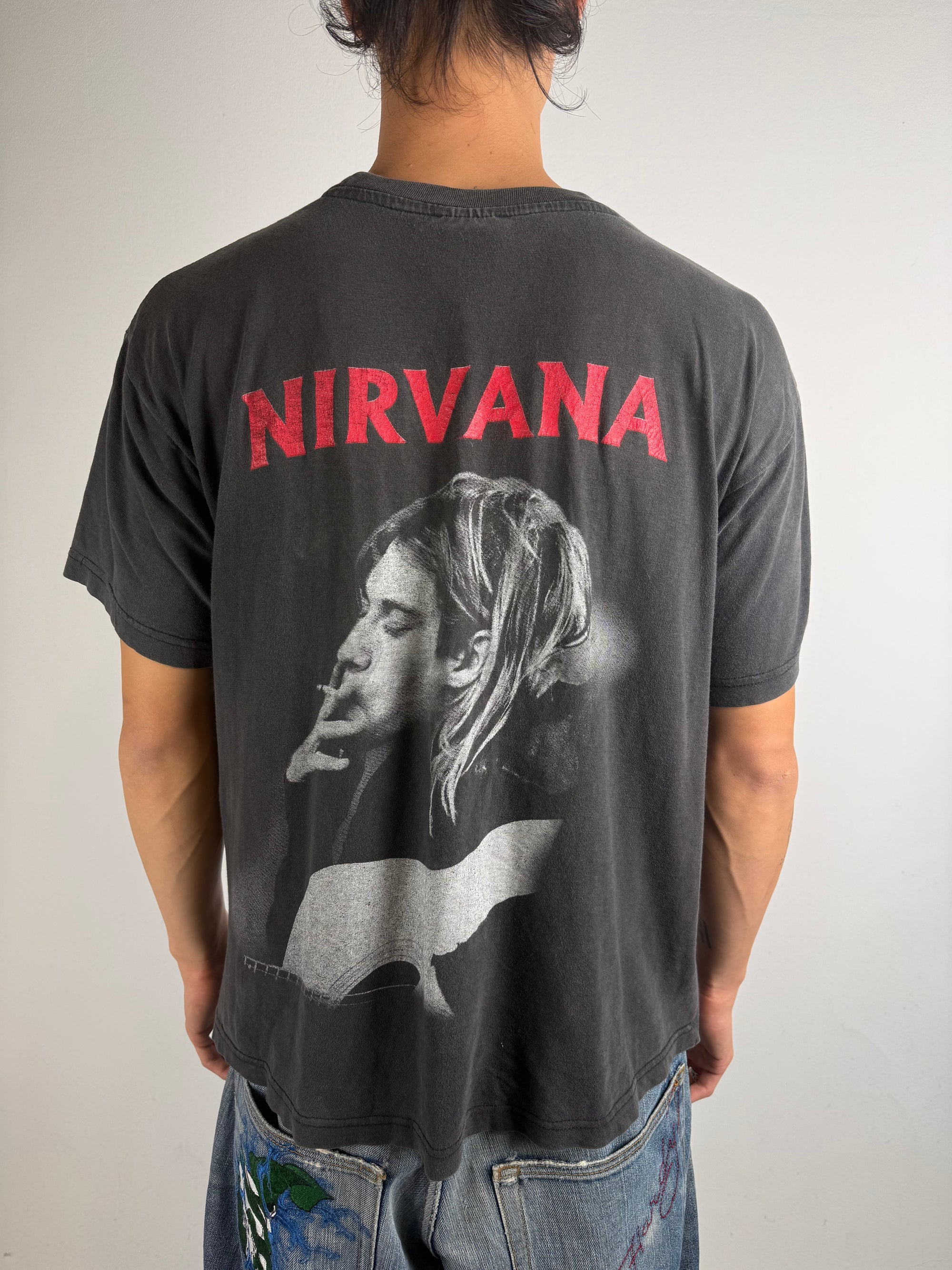 Vintage Nirvana Black Printed T-Shirt M