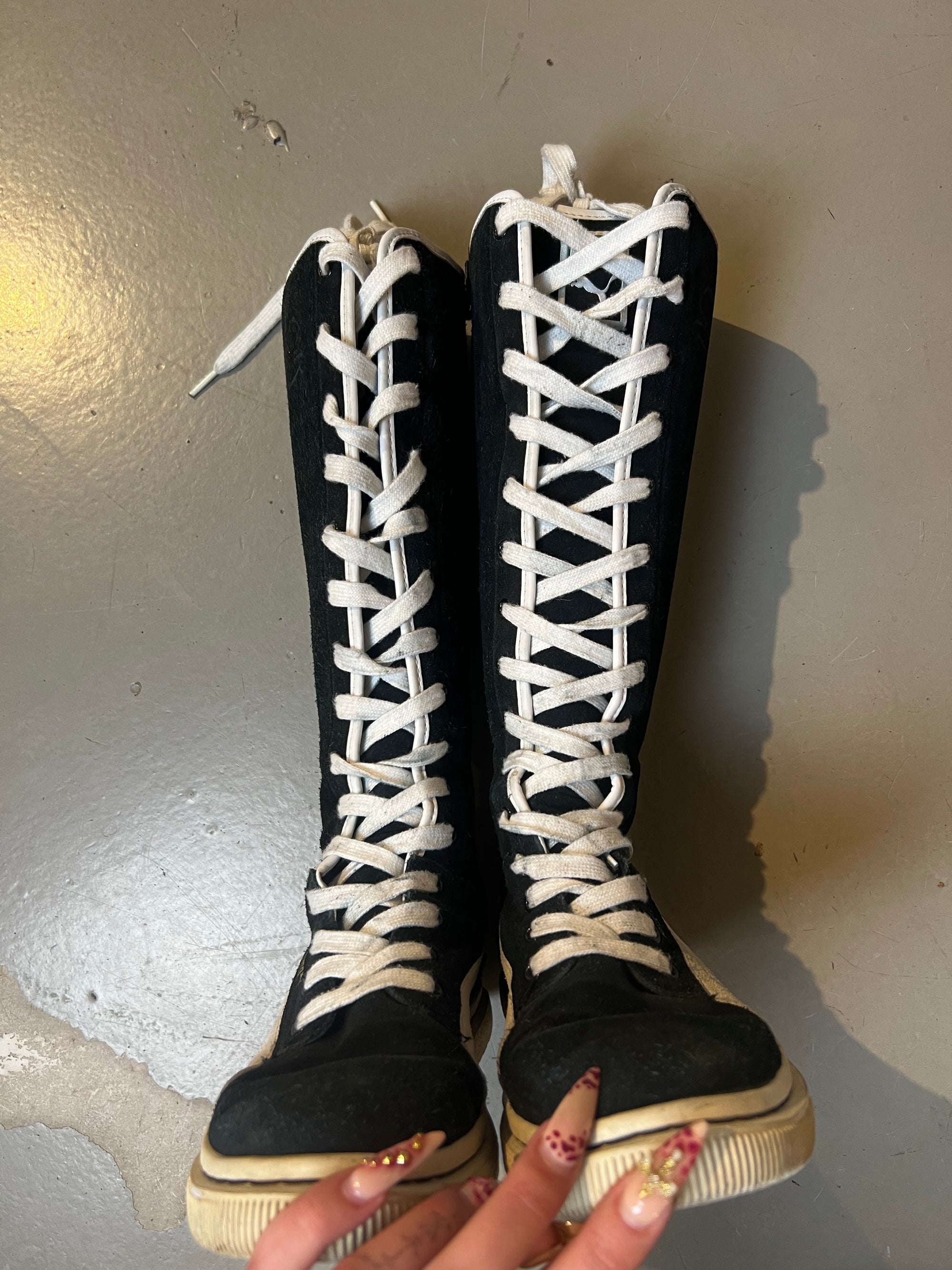 Vintage Black Puma Rare Dr. Clyde High Top Boots 38