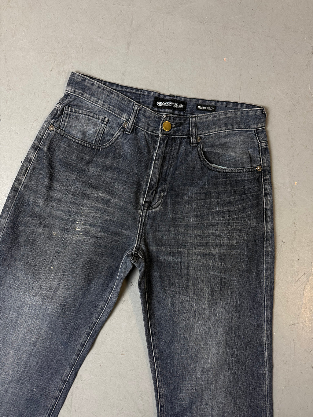 Vintage Ecko Unltd. Grey Blue Baggy Denim Jeans M