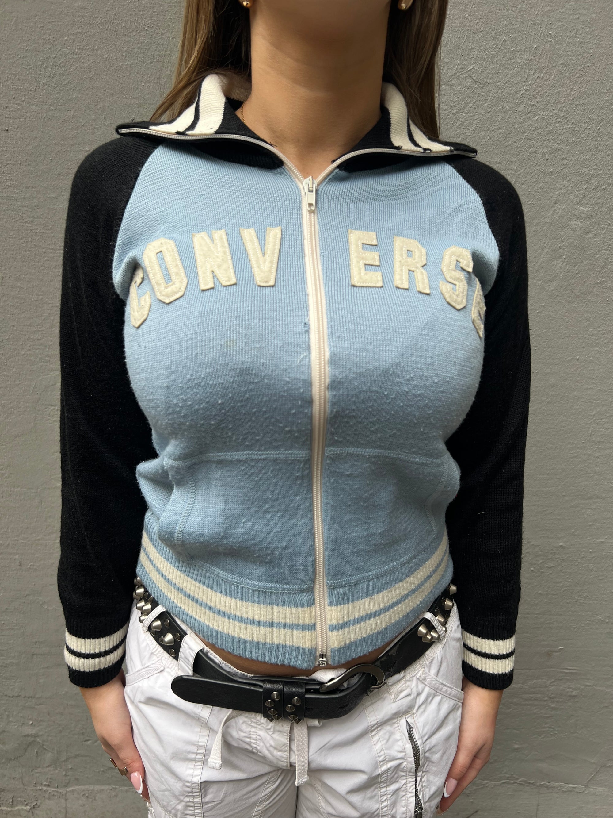 Vintage Blue Converse Zipper XS/S