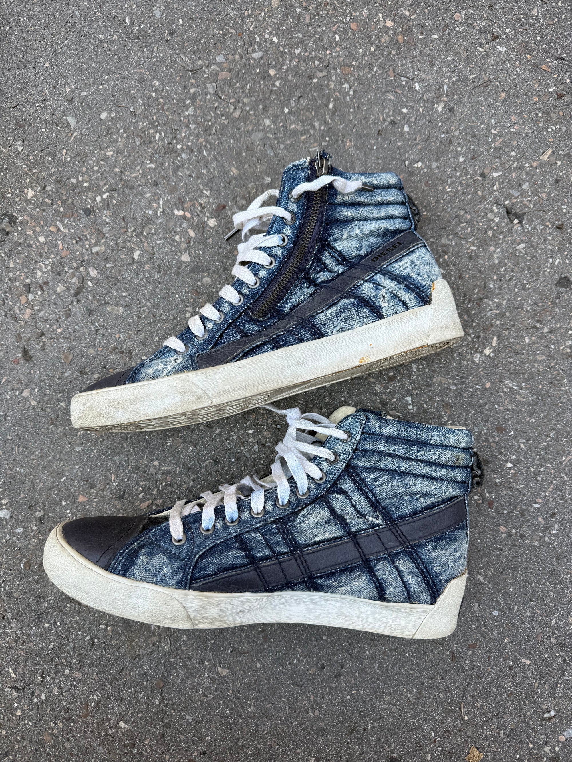 Vintage Diesel Denim Optic High Top Sneaker 42