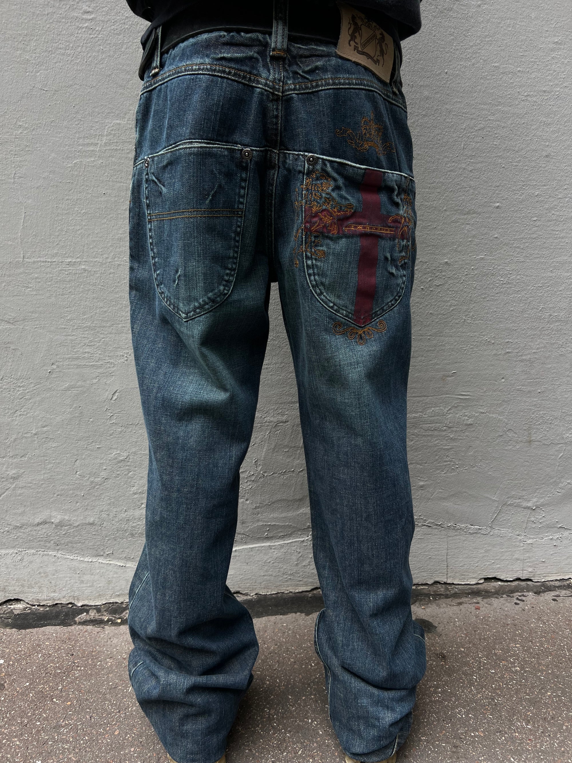 Vintage Lambretta Straight Leg Dark Denim L/XL