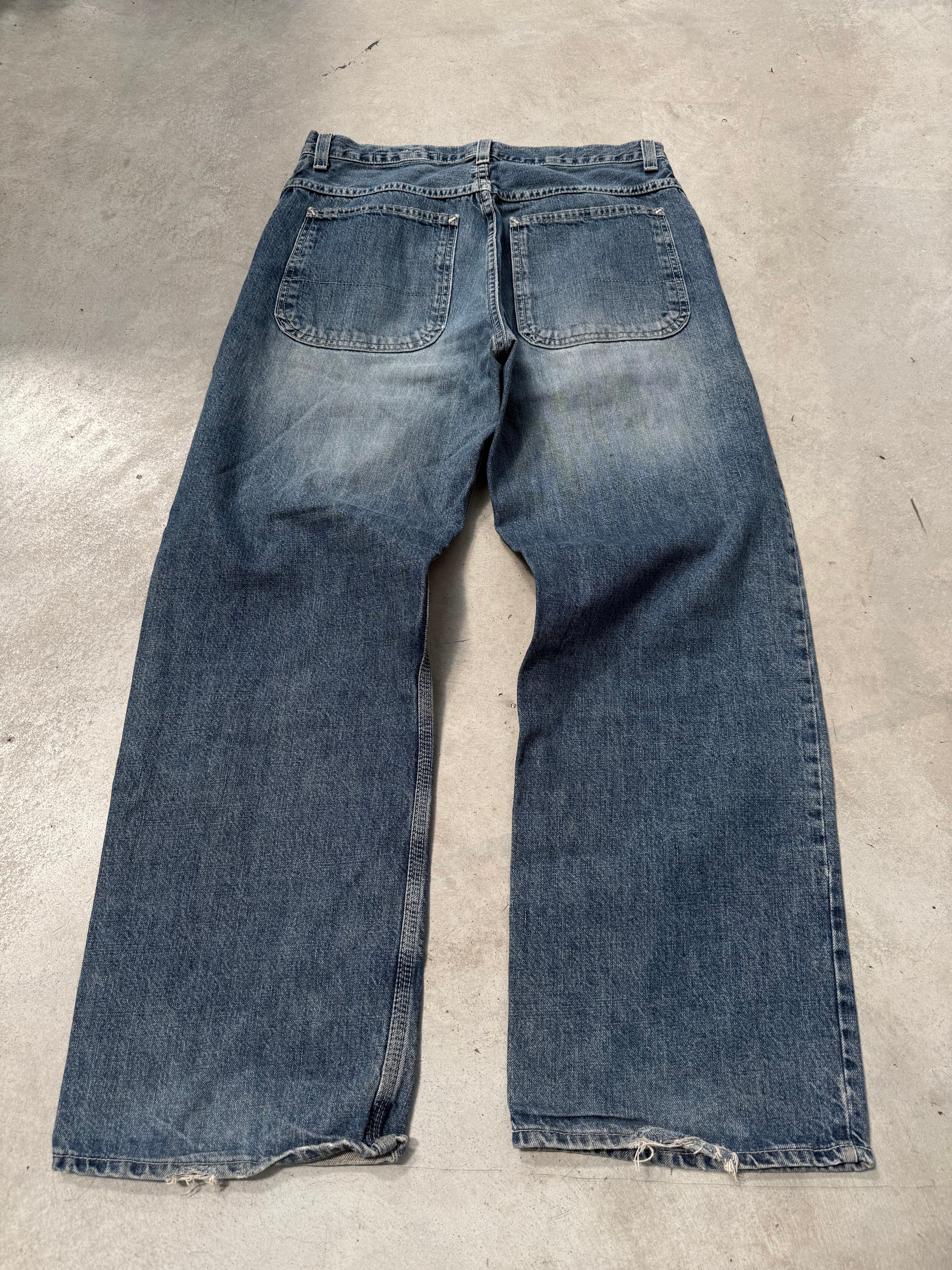 Vintage Gap Worker Jean Baggy Denim Für Herren. Y2K Second Hand 2000s Fashion 