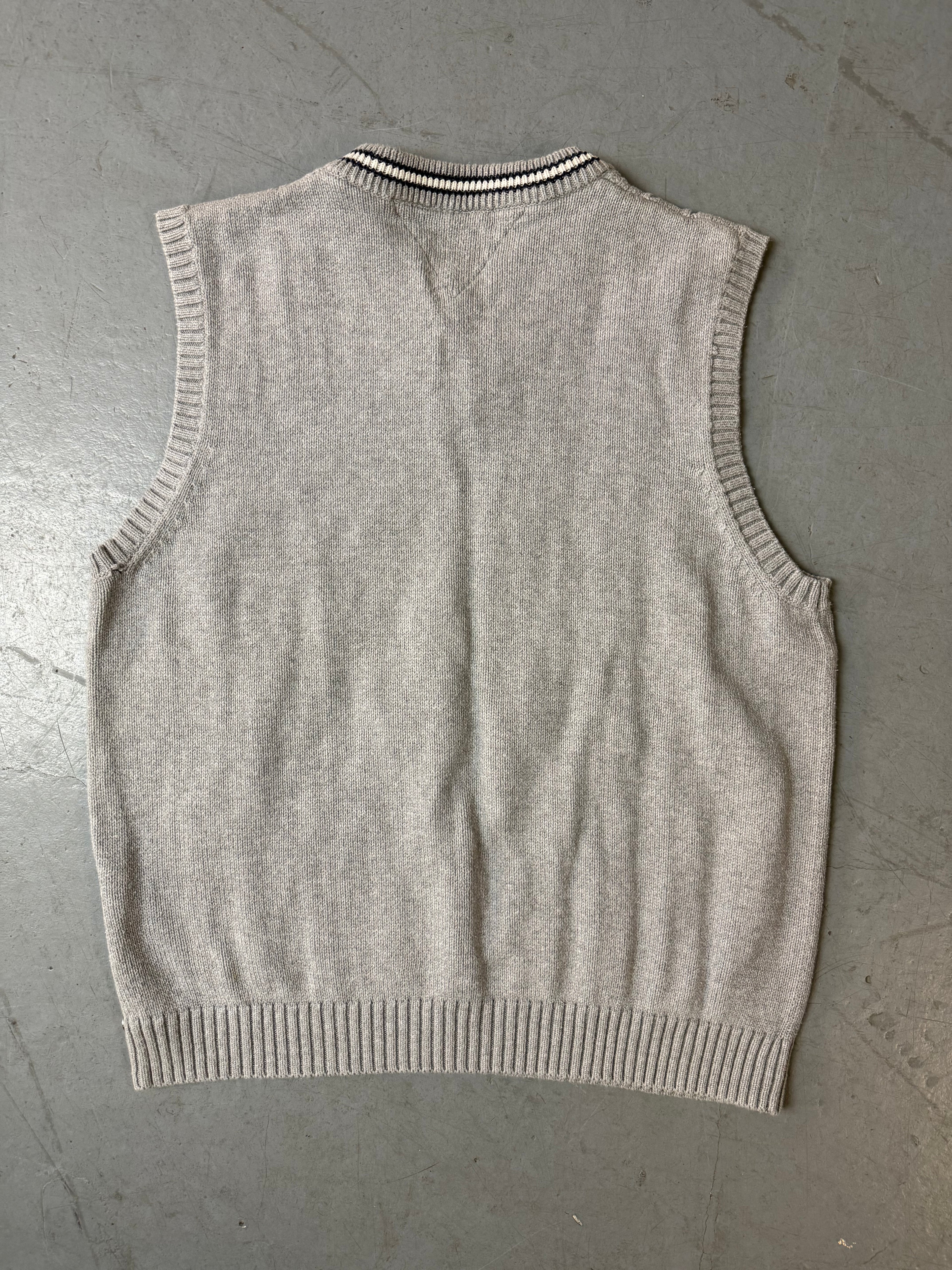 Ein grauer Strick Pullunder von Tommy Hilfiger vintage Y2K 