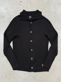 Vintage Dolce&Gabbana Black Button Up Knit Jacket für Herren Y2K Second Hand Fashion
