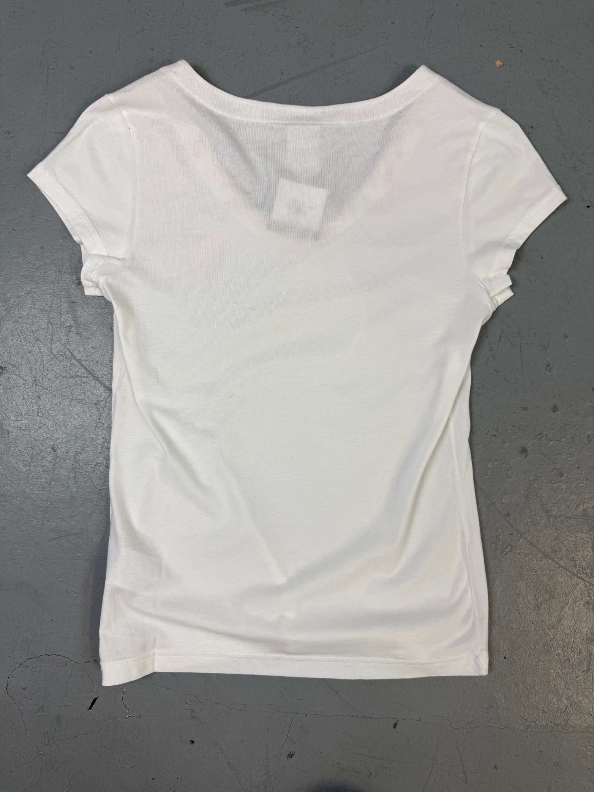 Vintage Adidas White and Pink Tee M