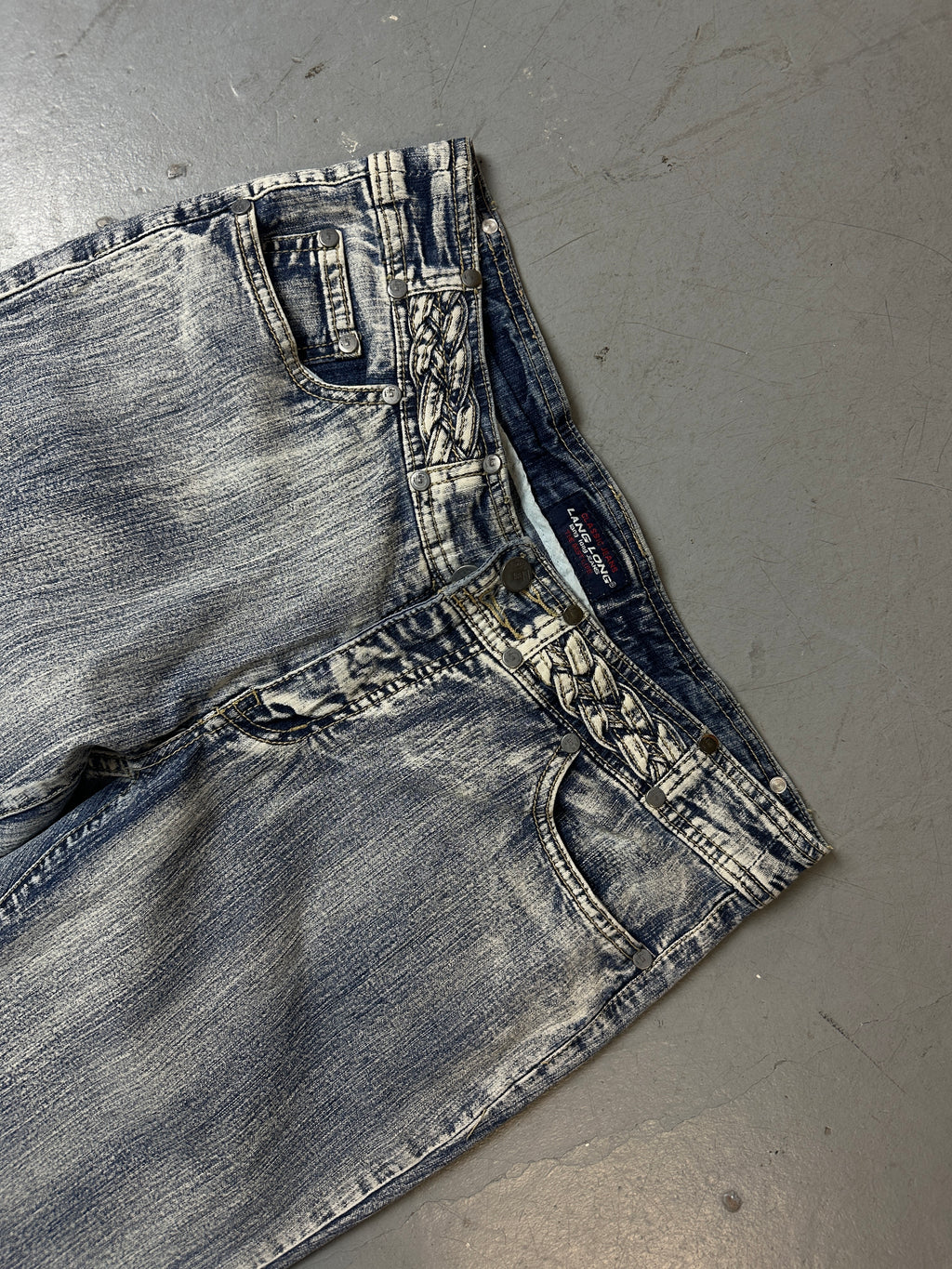 Detailbild von Vintage Braided Belt Denim von vorne