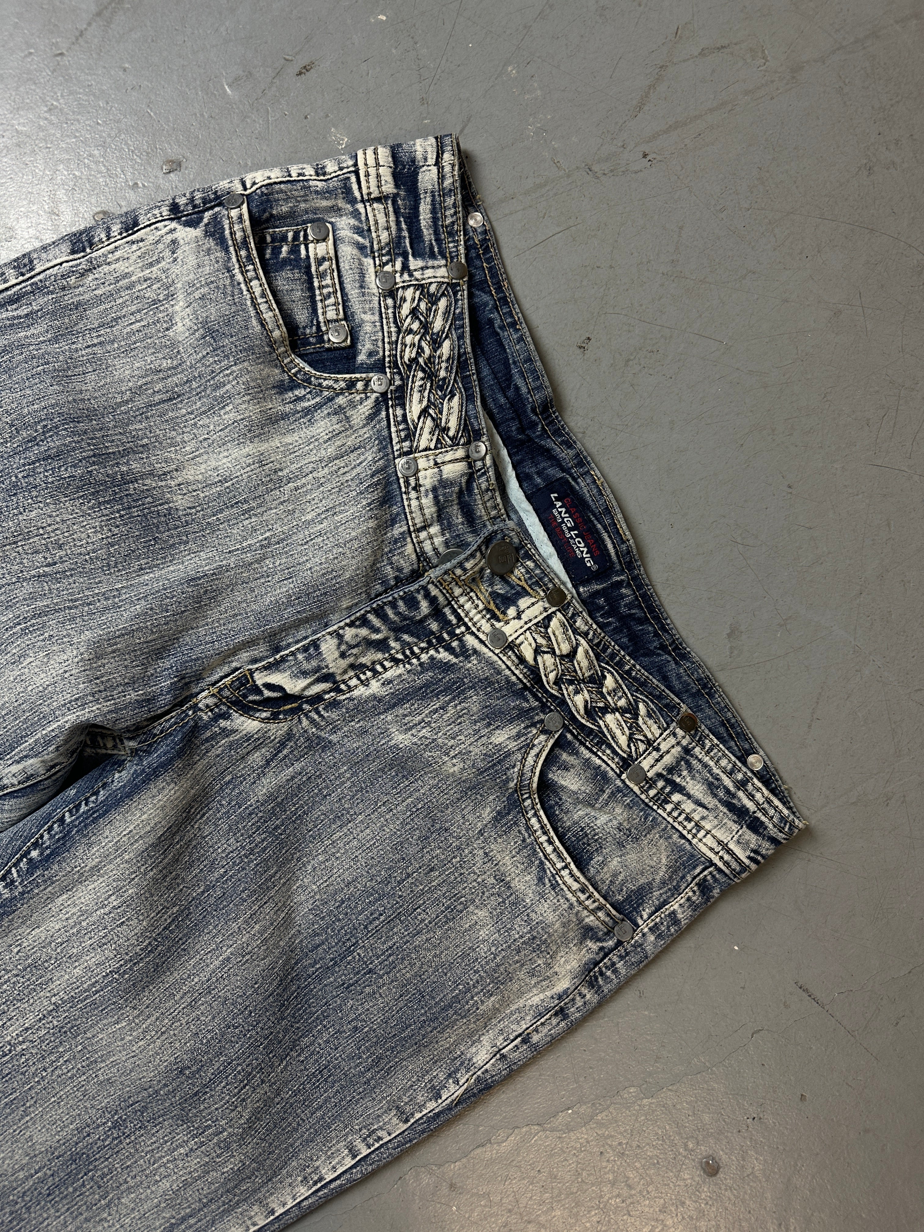 Detailbild von Vintage Braided Belt Denim von vorne