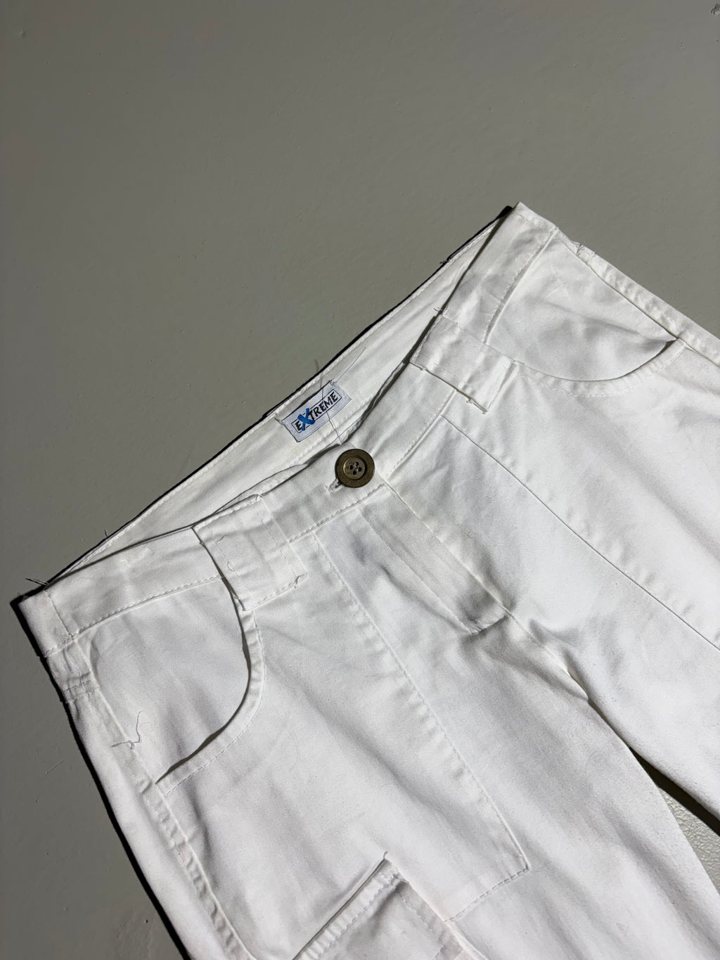 Vintage White Capri Cargo Pants S/M