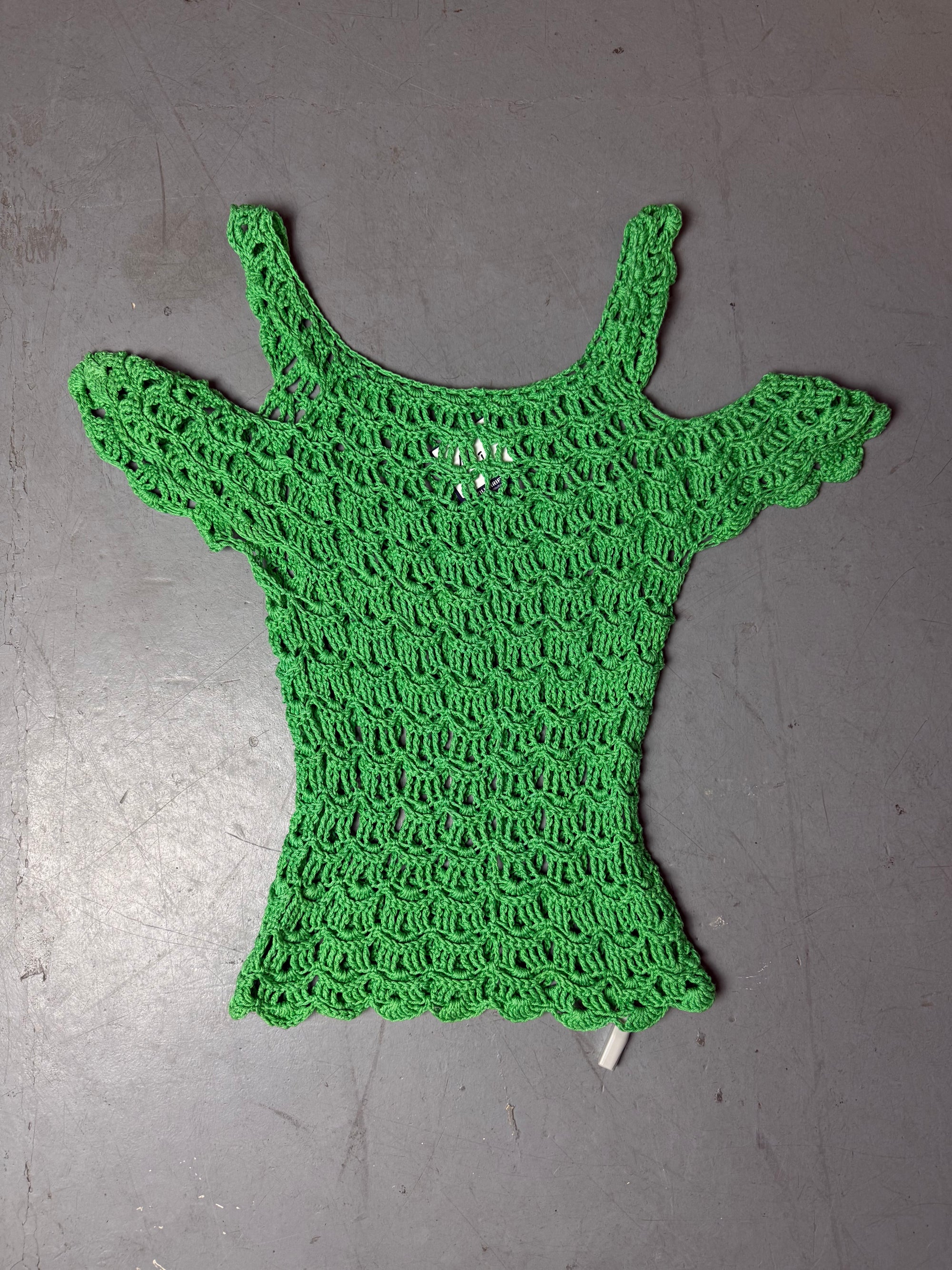 Vintage Green Knit Top S