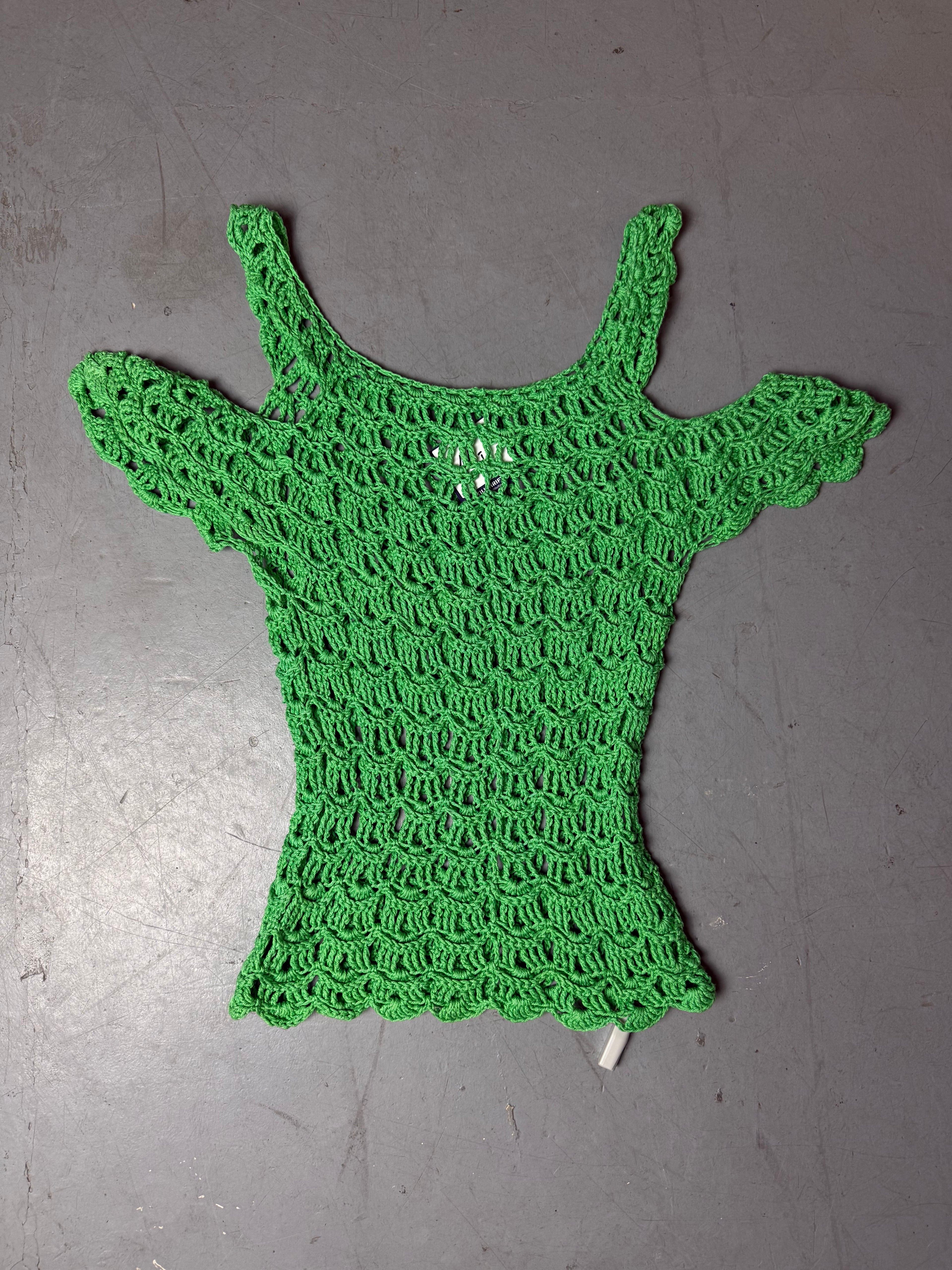 Vintage Green Knit Top S