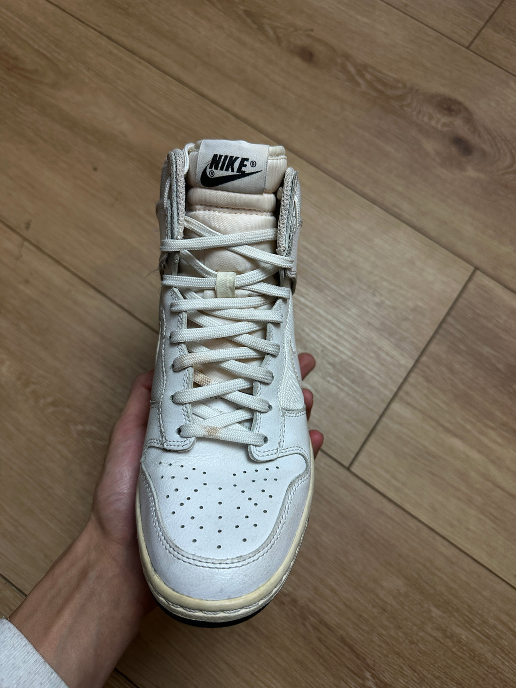 Detailbild von Vintage Nike Sky High Dunks von oben