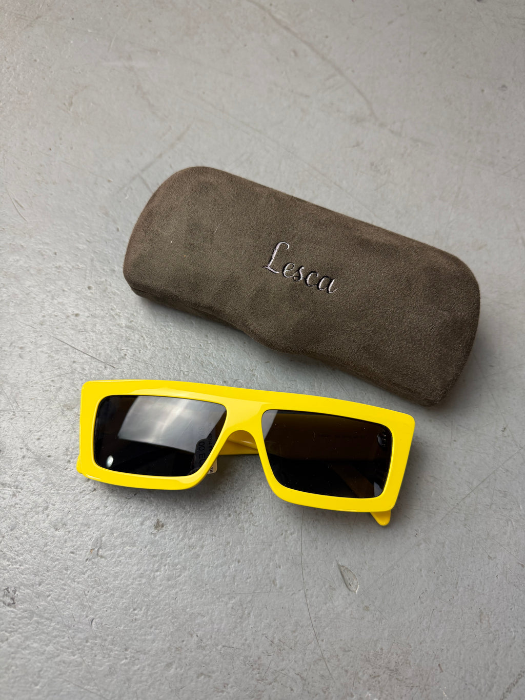 Celine Yellow Rectangle Sunglasses. Unisex. Y2K 2000s Fashion.