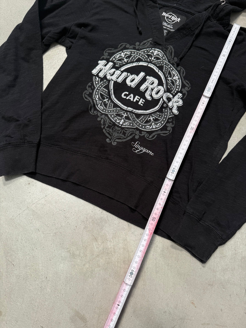 Vintage Hard Rock Café Singapore Hoodie für Damen Y2K Second Hand Fashion