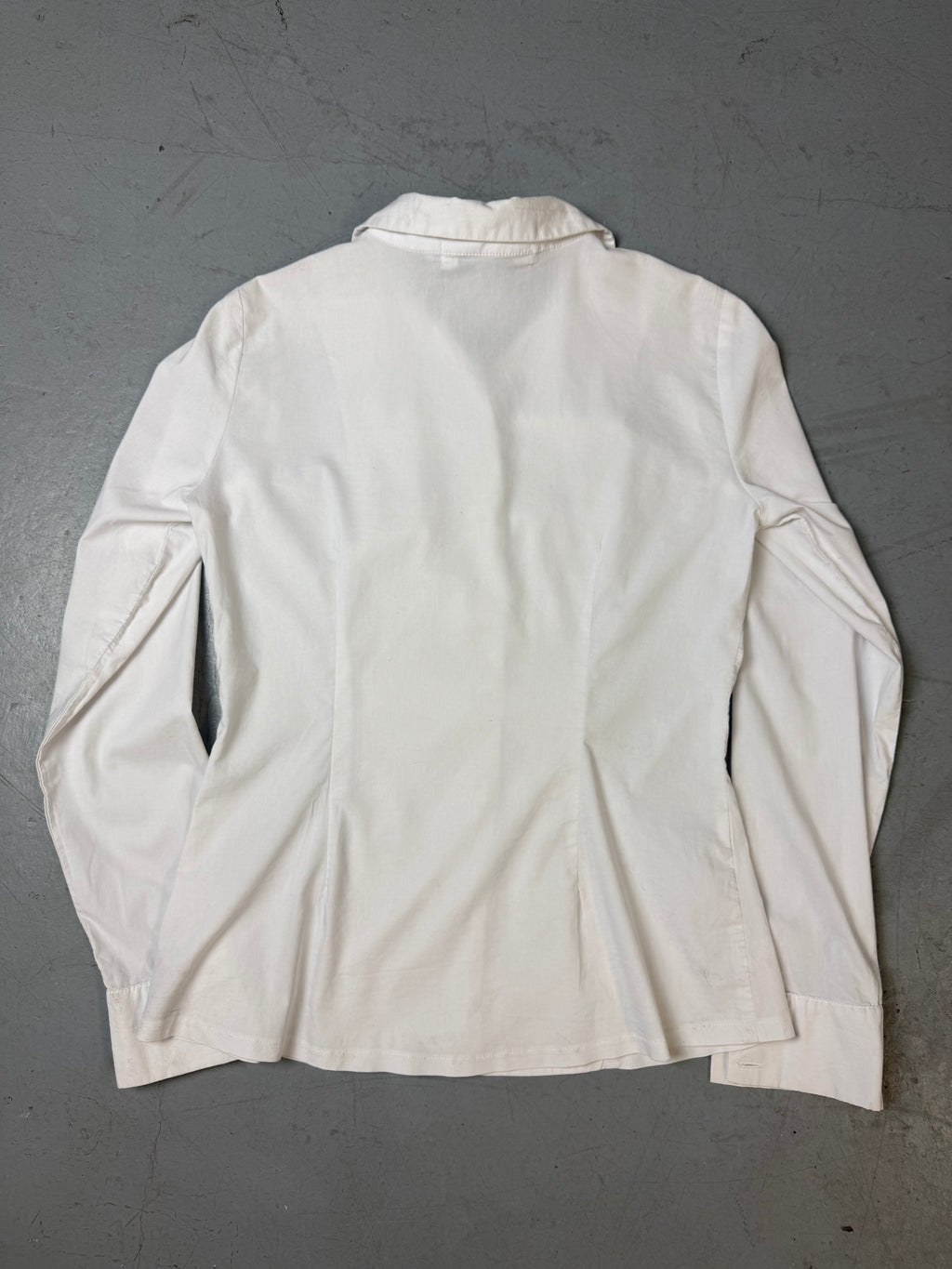 Vintage White Button Up Womens Shirt M