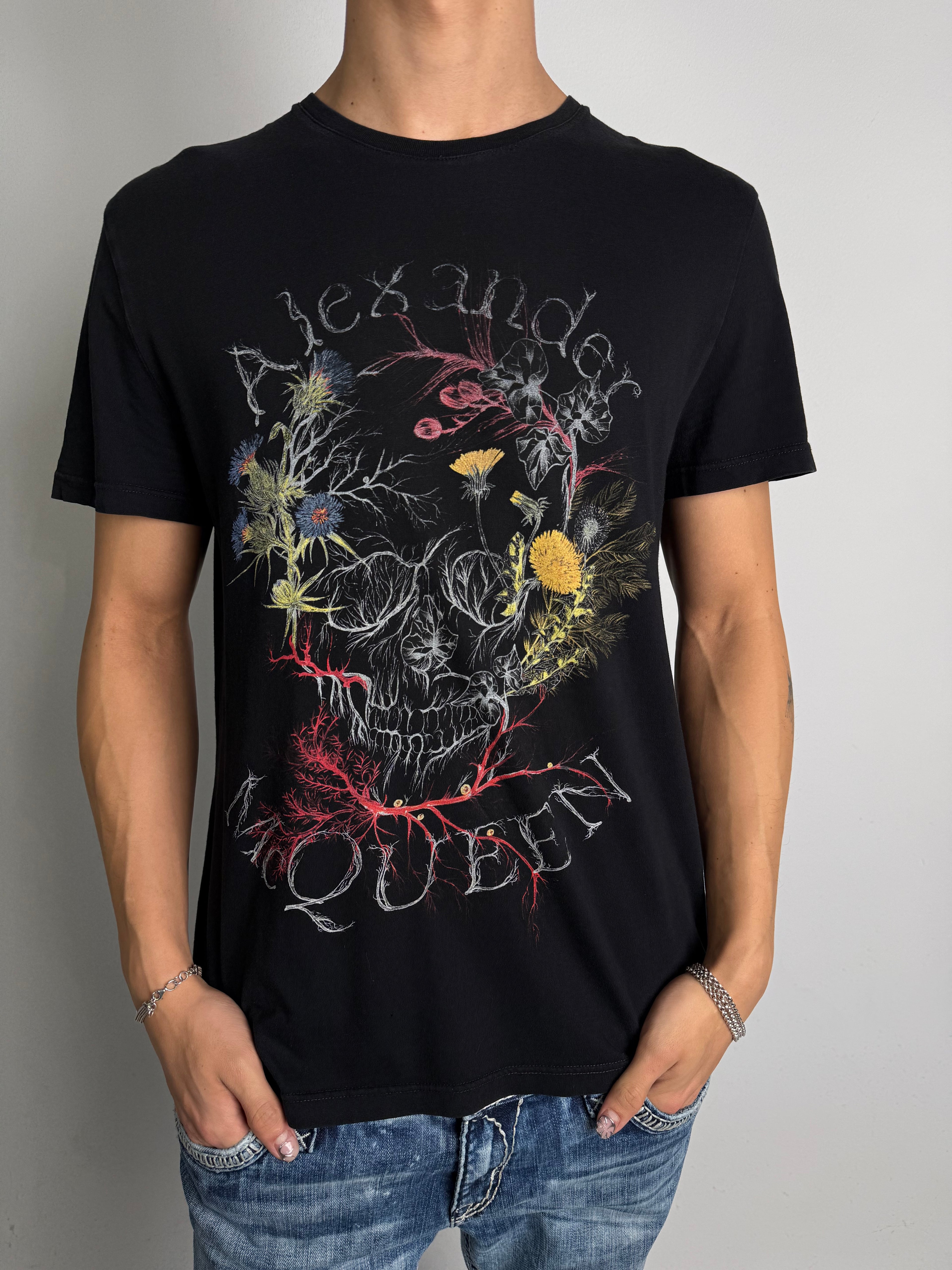 Vintage Alexander McQueen Black Printed T-Shirt M
