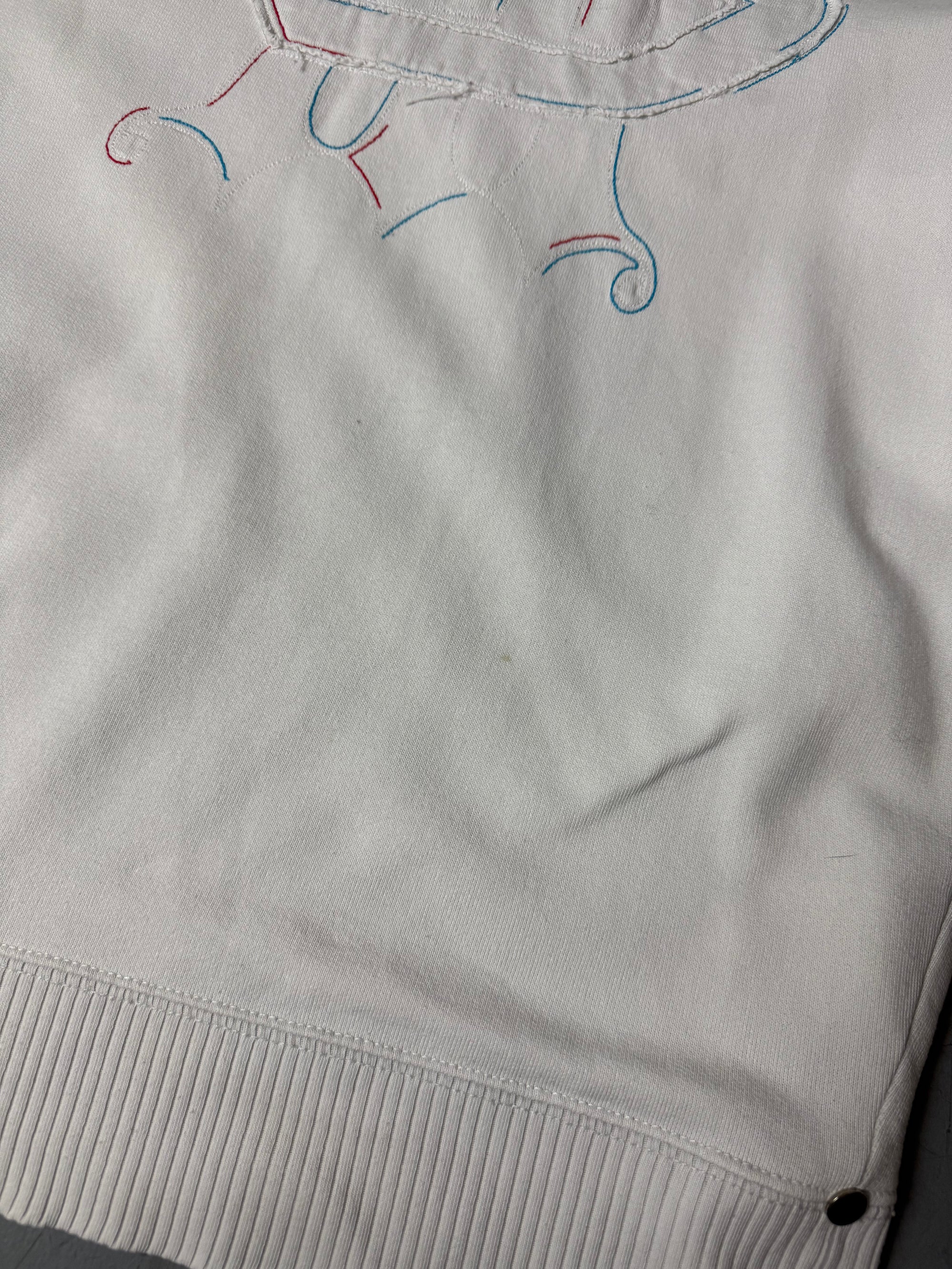 Vintage White Diesel Logo Crewneck Sweater M/L