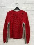 Maison Margiela AW2016 Wool Knit Sweater (S) roter Strickpullover von Maison Margiela Still Thrifting Vintage Shop