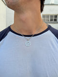 Vintage 925 Silber Triskele Anhänger mit Schlangenkette