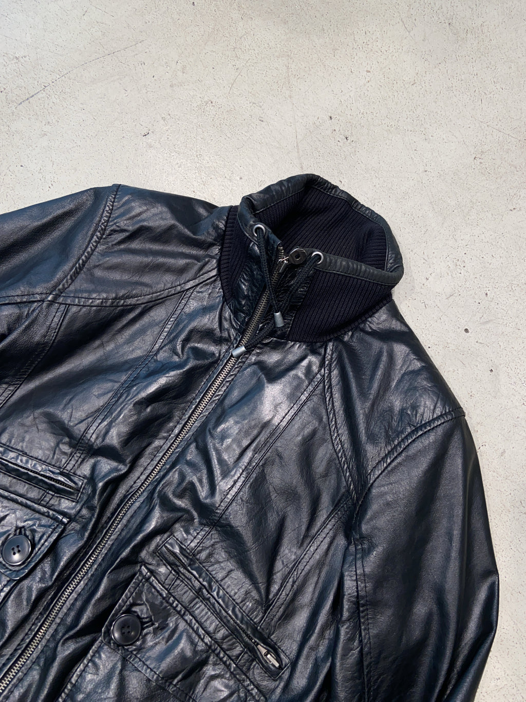 Vintage Bsk Leder Jacke (L)