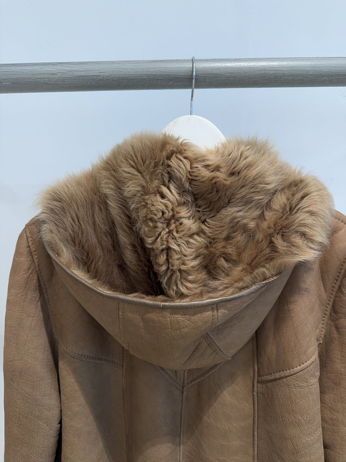 Vintage Faux Fur Brauner Mantel (XL)