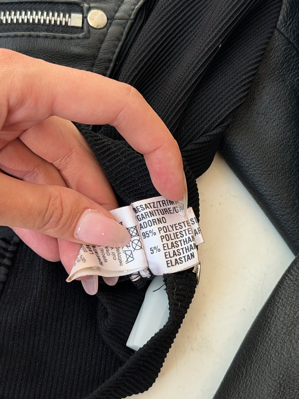 Vintage Cropped Faux Leder Jacke (M)