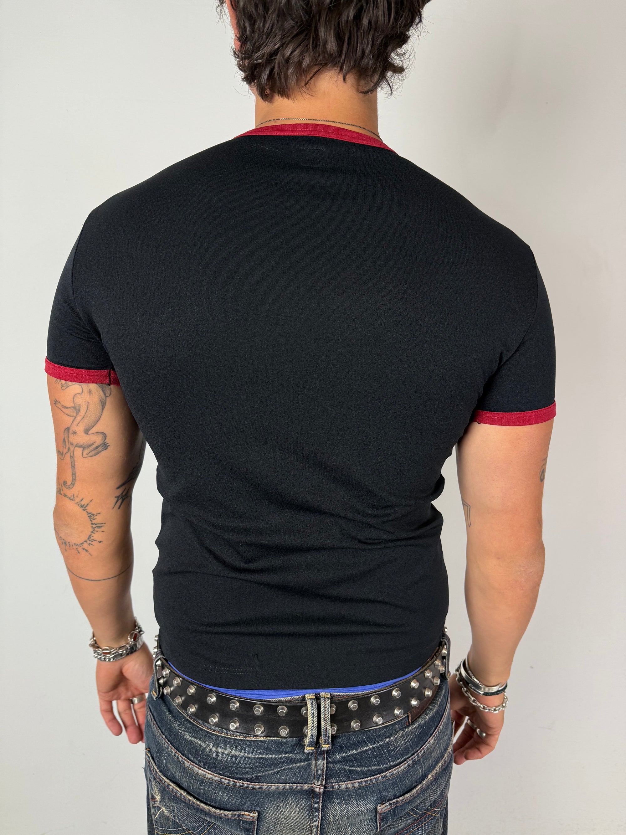 Vintage Energie Black and Red Tee M