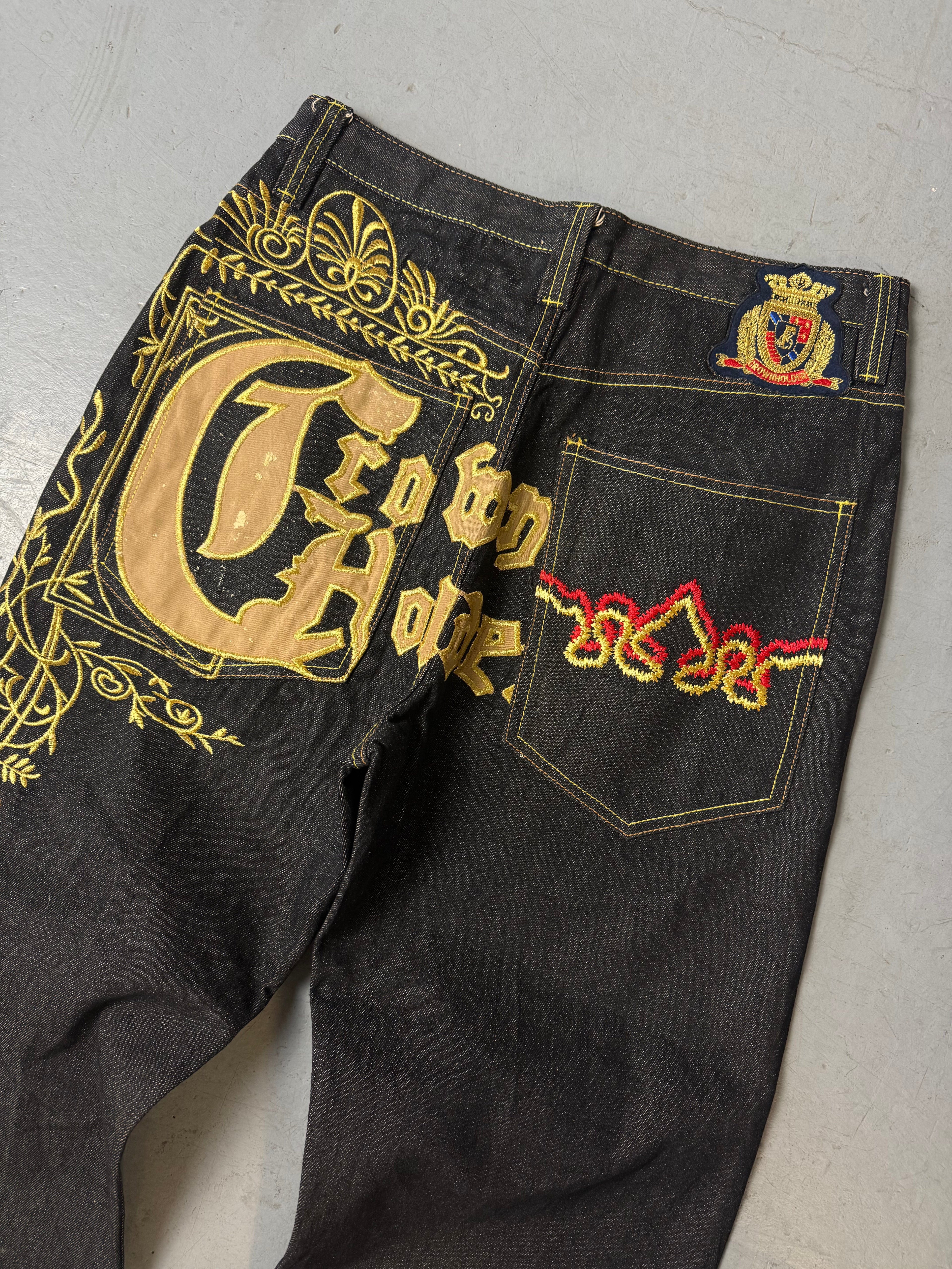 Vintage Crownholder Y2K Baggy Denim für Herren Vintage Designer Second Hand Fashion 