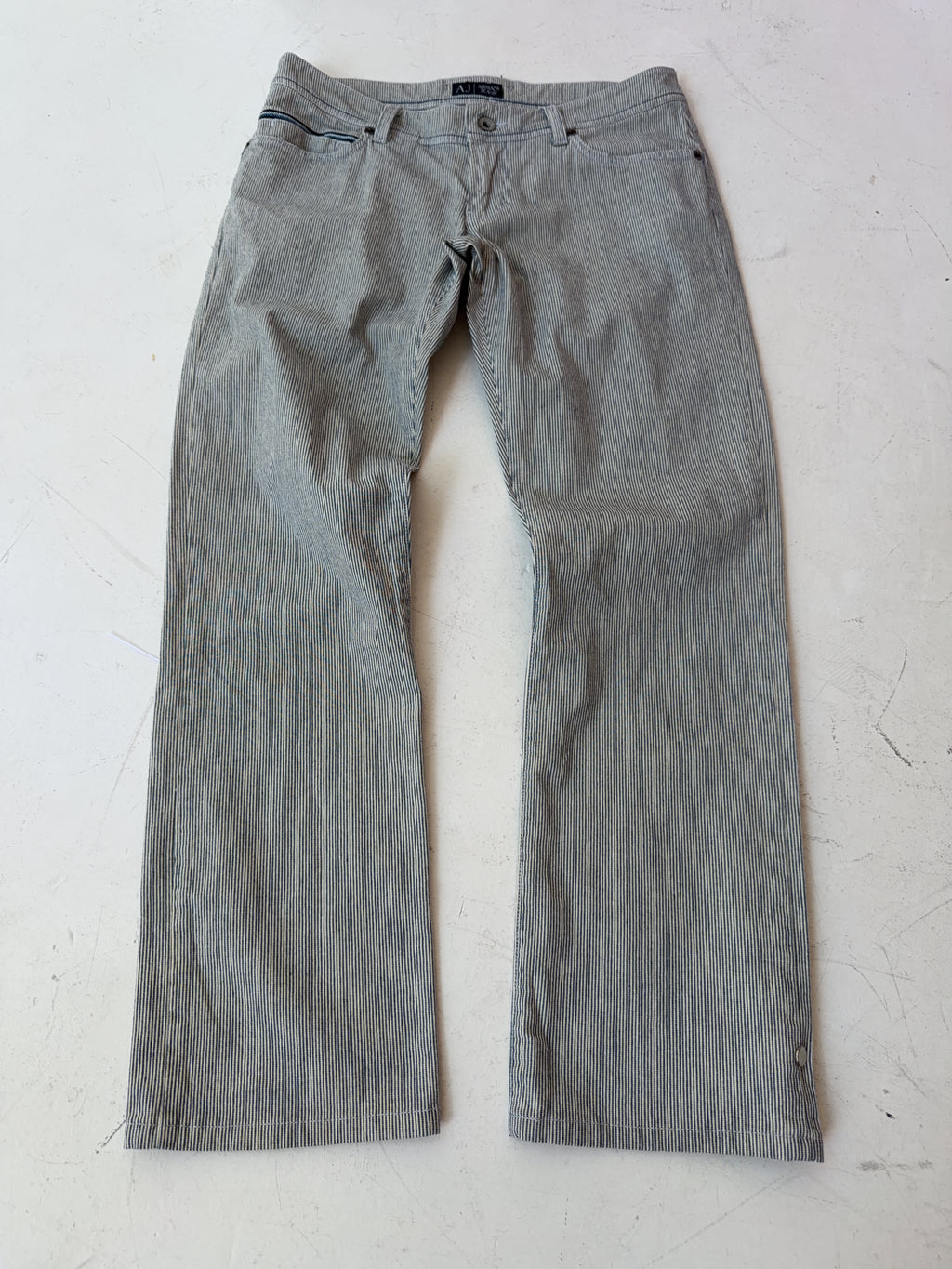 Vintage Armani Jeans Striped Jeans (M)