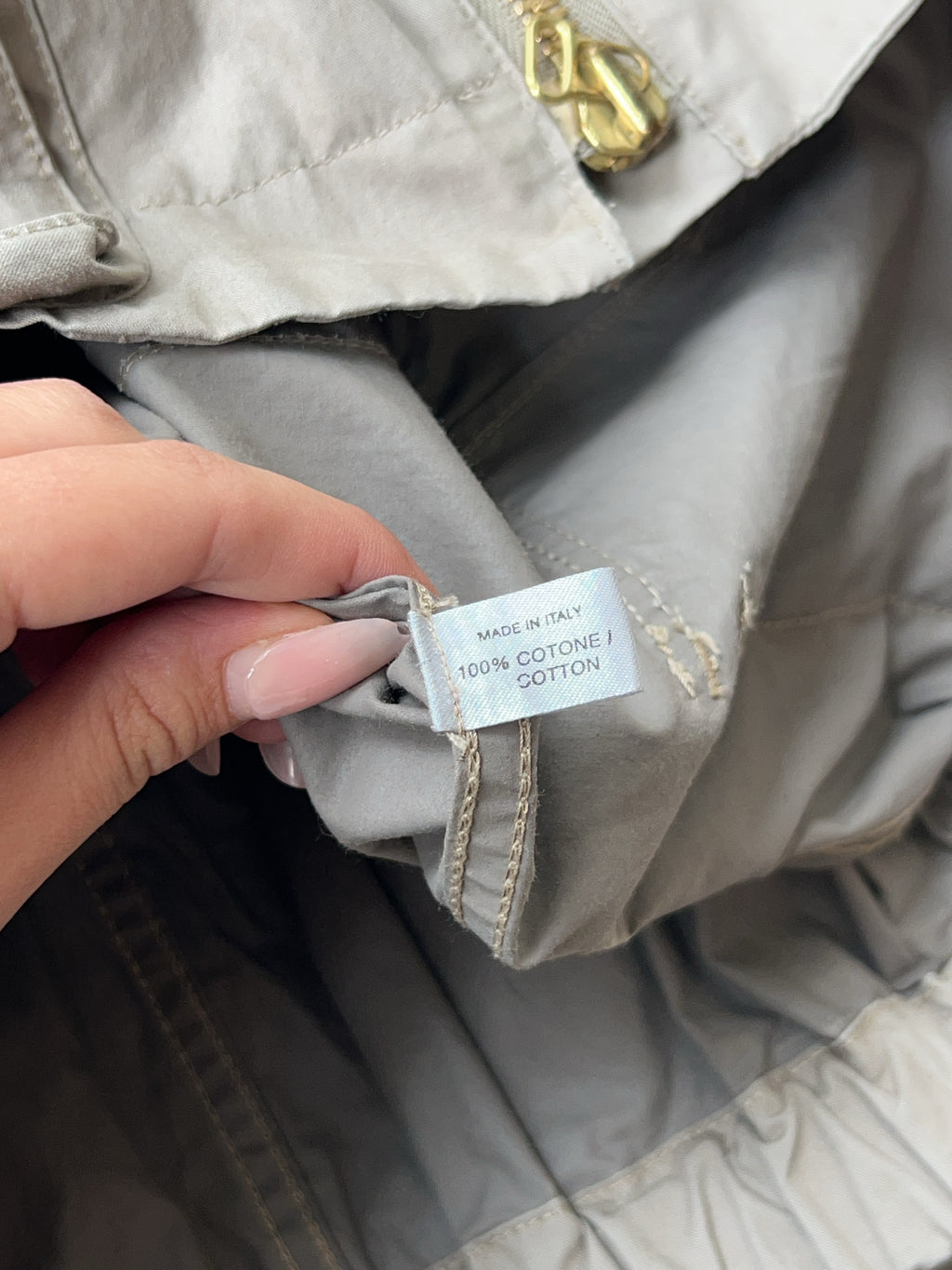 Vintage Bottega Veneta Taupe Mid Coat (L)