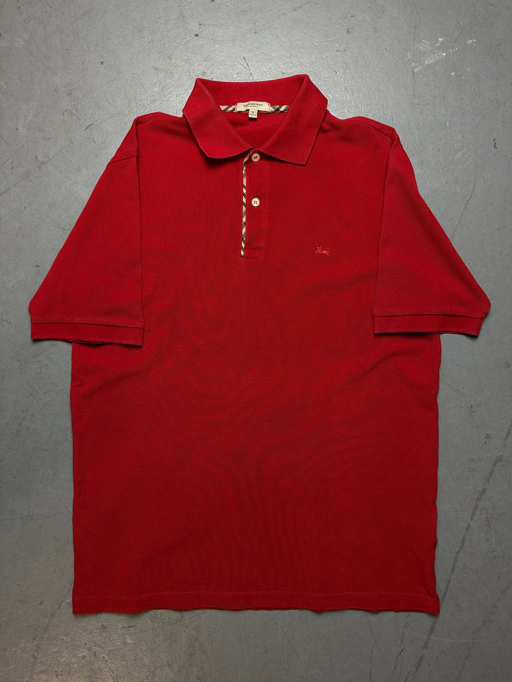 Produktbild von Vintage Red Burberry Polo M/L von vorne