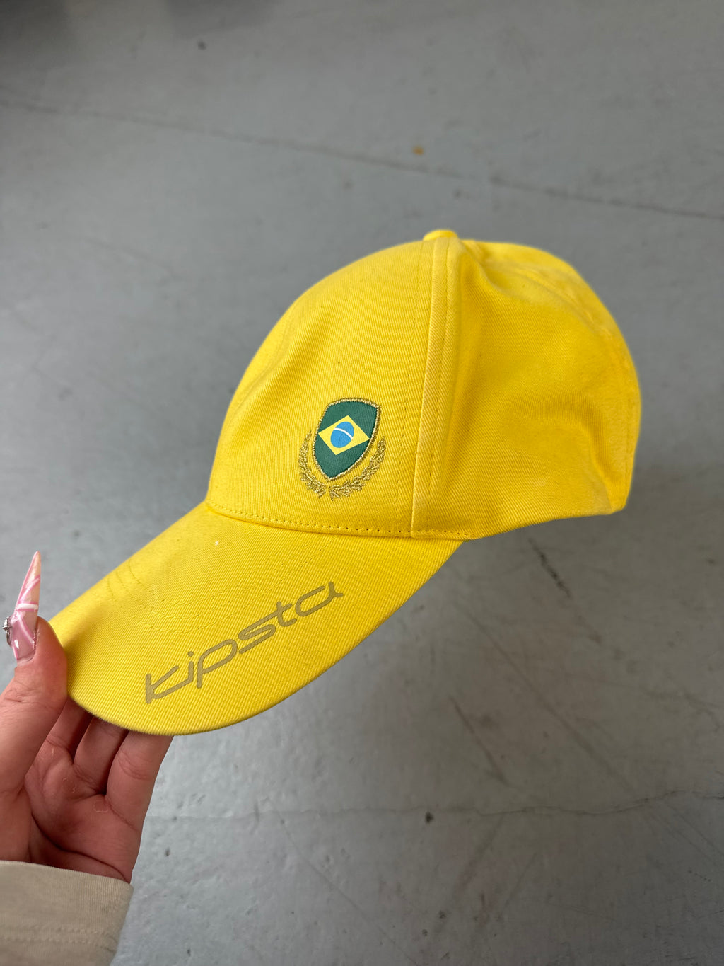 Vintage gelbe Brasilien Cap Unisex Y2K Fashion 