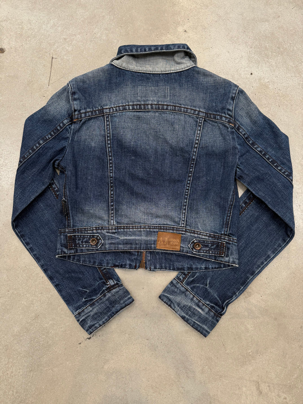 Vintage Armani Jeans Cropped Denim Jacket M