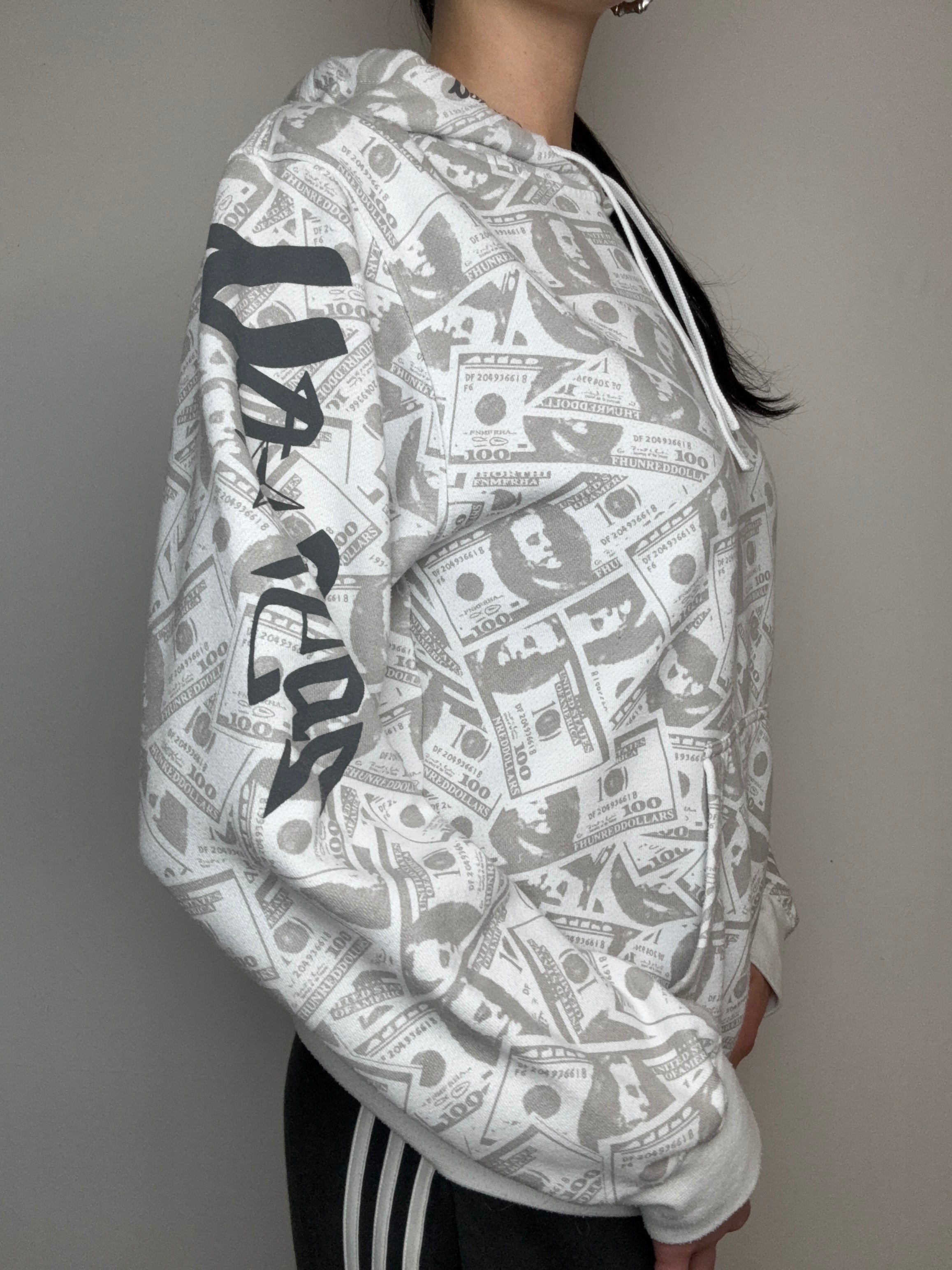 Y2K No Fear Money Printed Hoodie vintage hoodie 