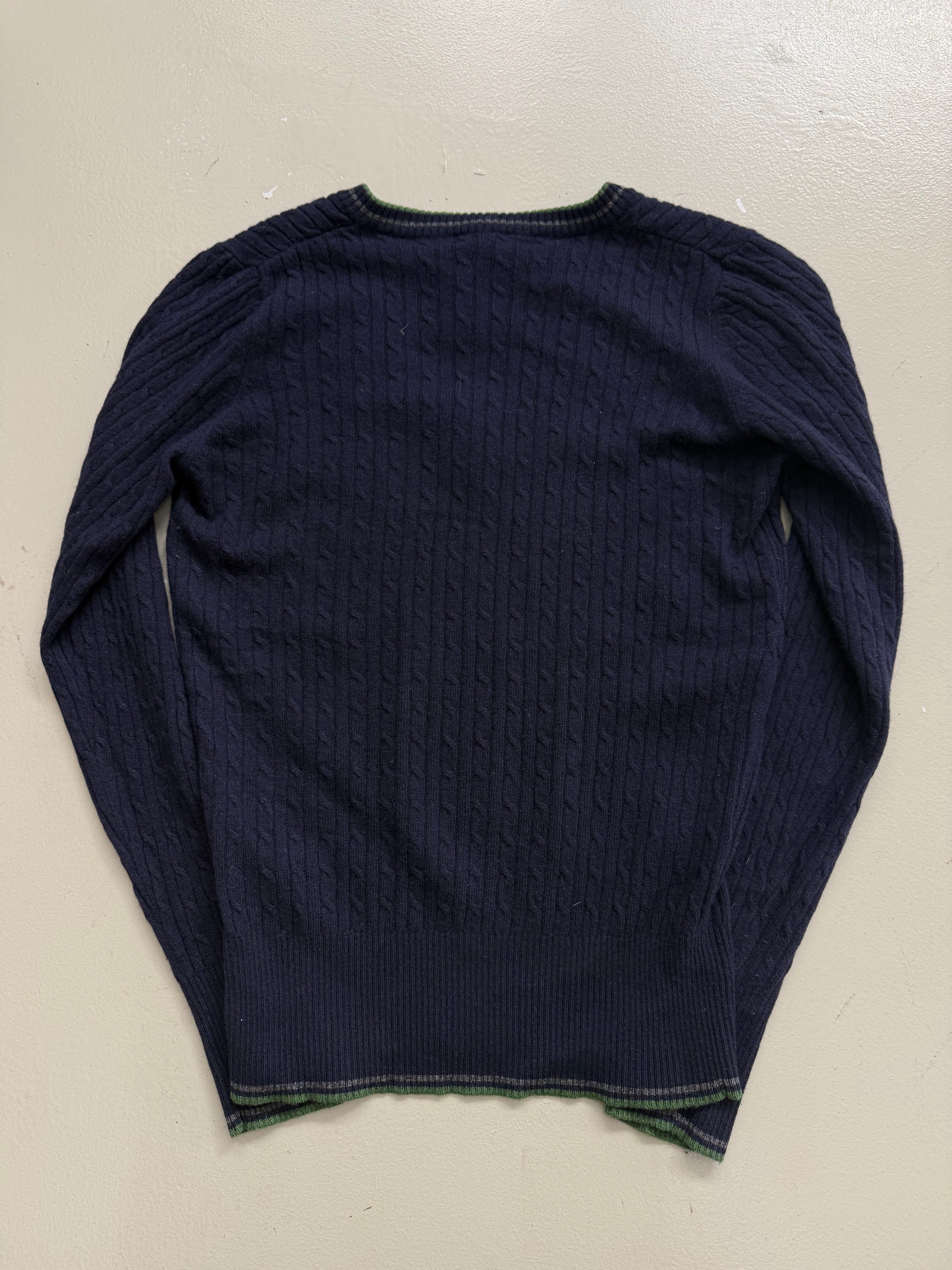 Vintage Fred Perry Dark Blue Knit Sweater L