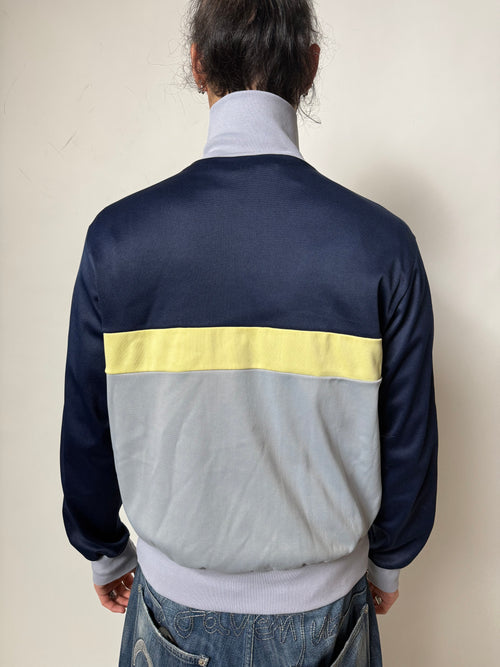 Vintage Adidas Blue and Grey Track Jacket M