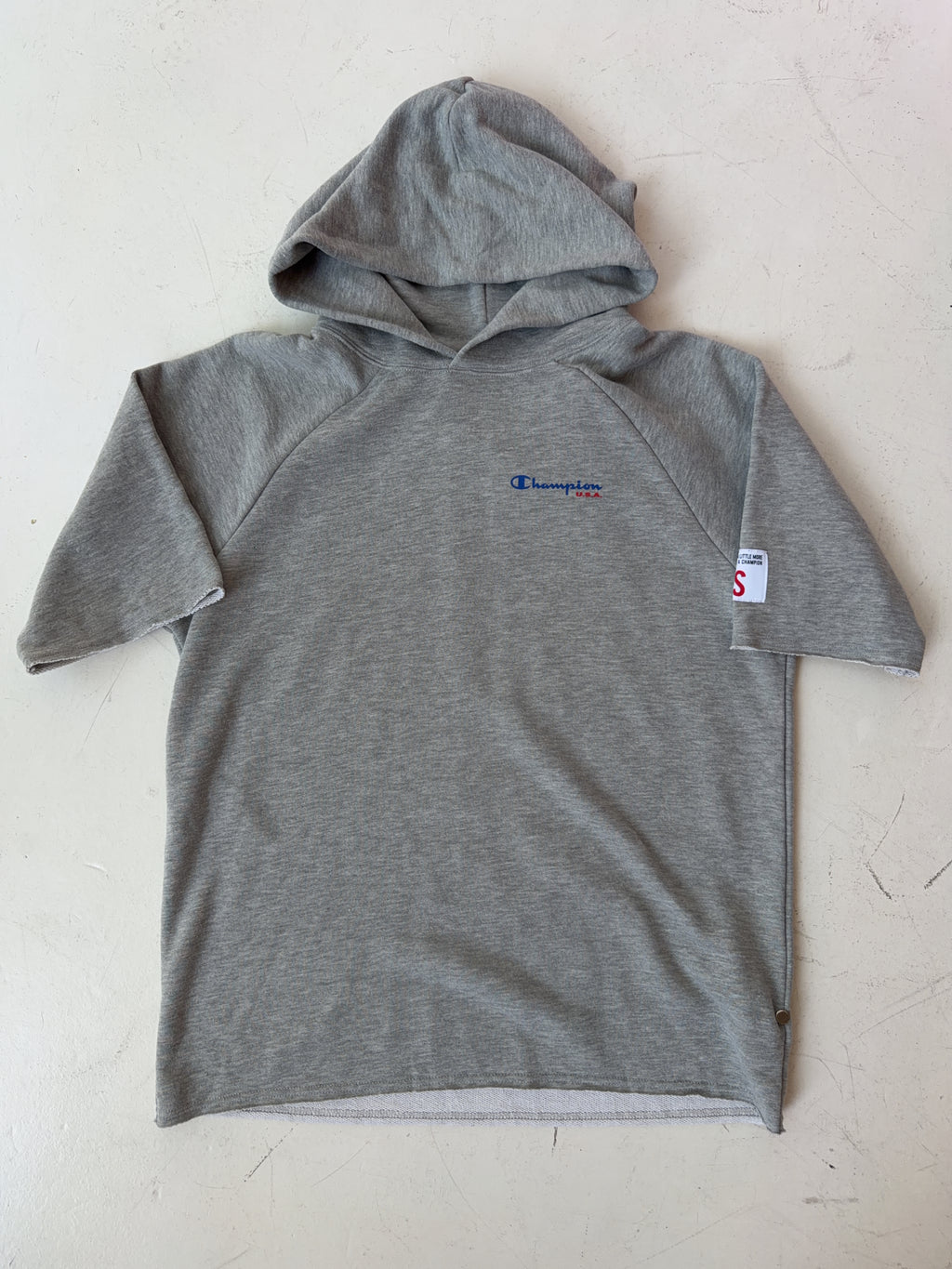 Vintage Champion Short Sleeve Hoodie (S)