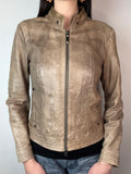 Vintage s. Oliver Light Brown Leather Jacket S