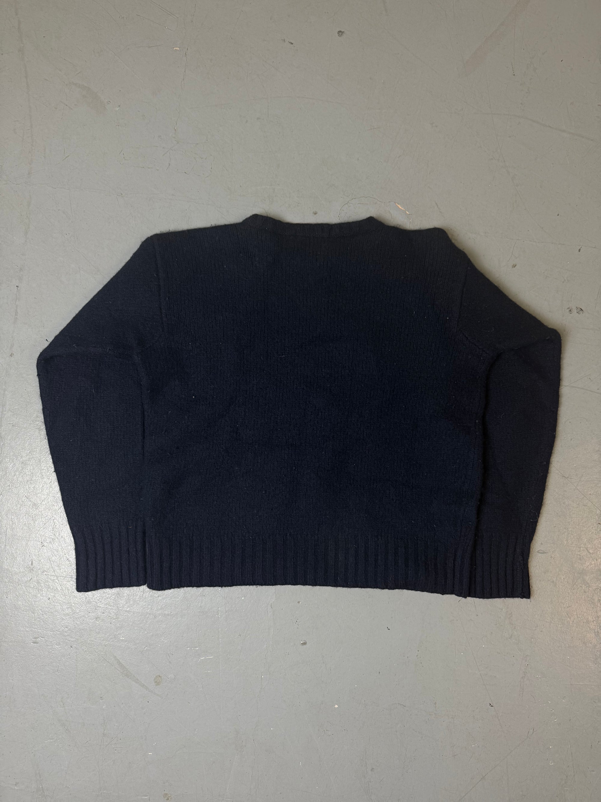 Vintage Polo Ralph Lauren USA Flag Dark Blue Knit Sweater M