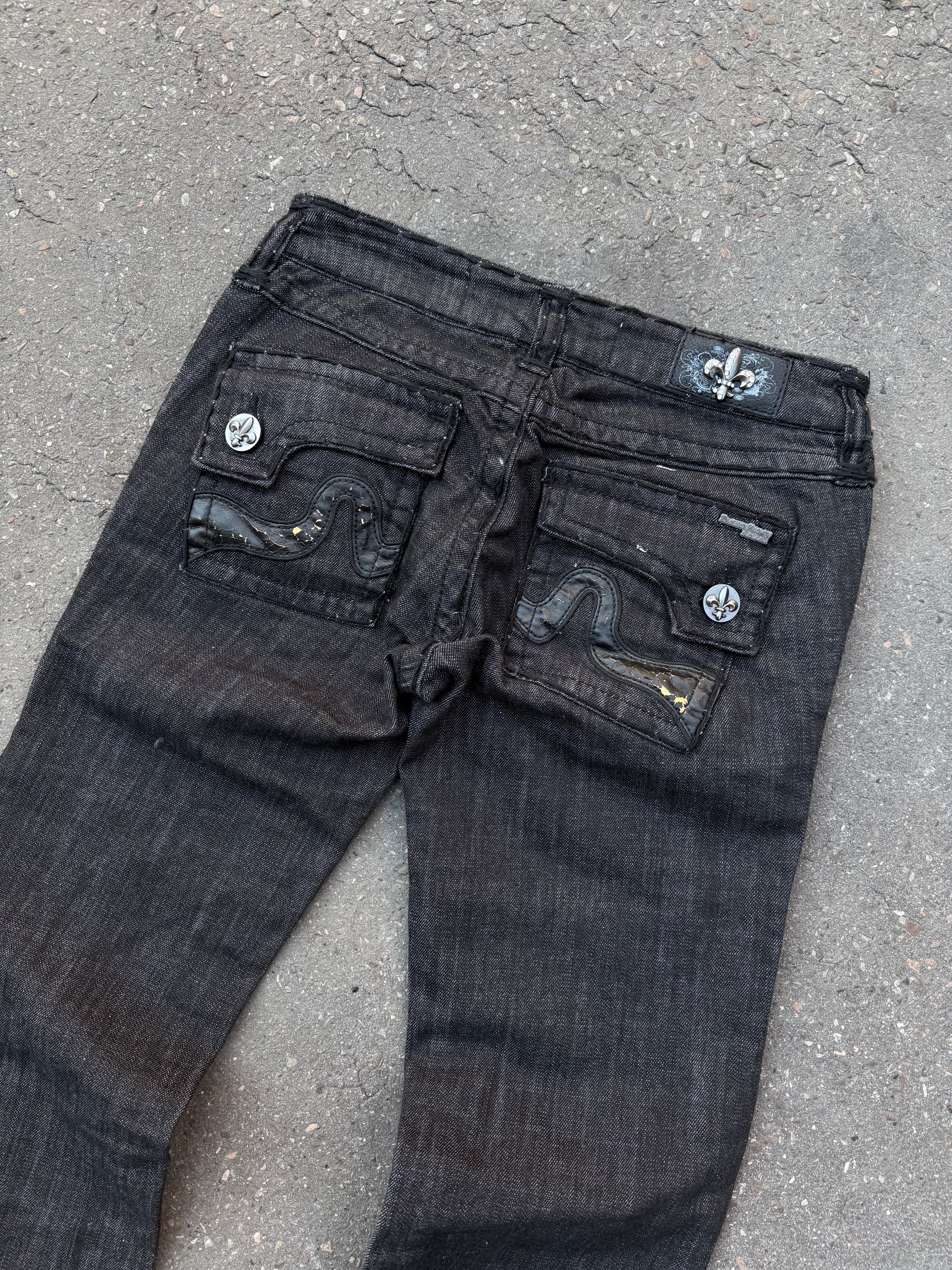 Y2K Laguna Beach „Sunset Beach“ Low Waist Denim für Damen. Y2K 2000s Fashion